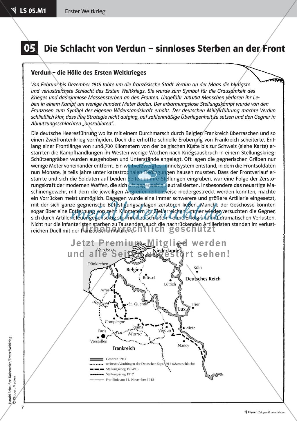 Fertige Unterrichtsstunden zum Ersten Weltkrieg: Der Krieg und seine Folgen Preview 9