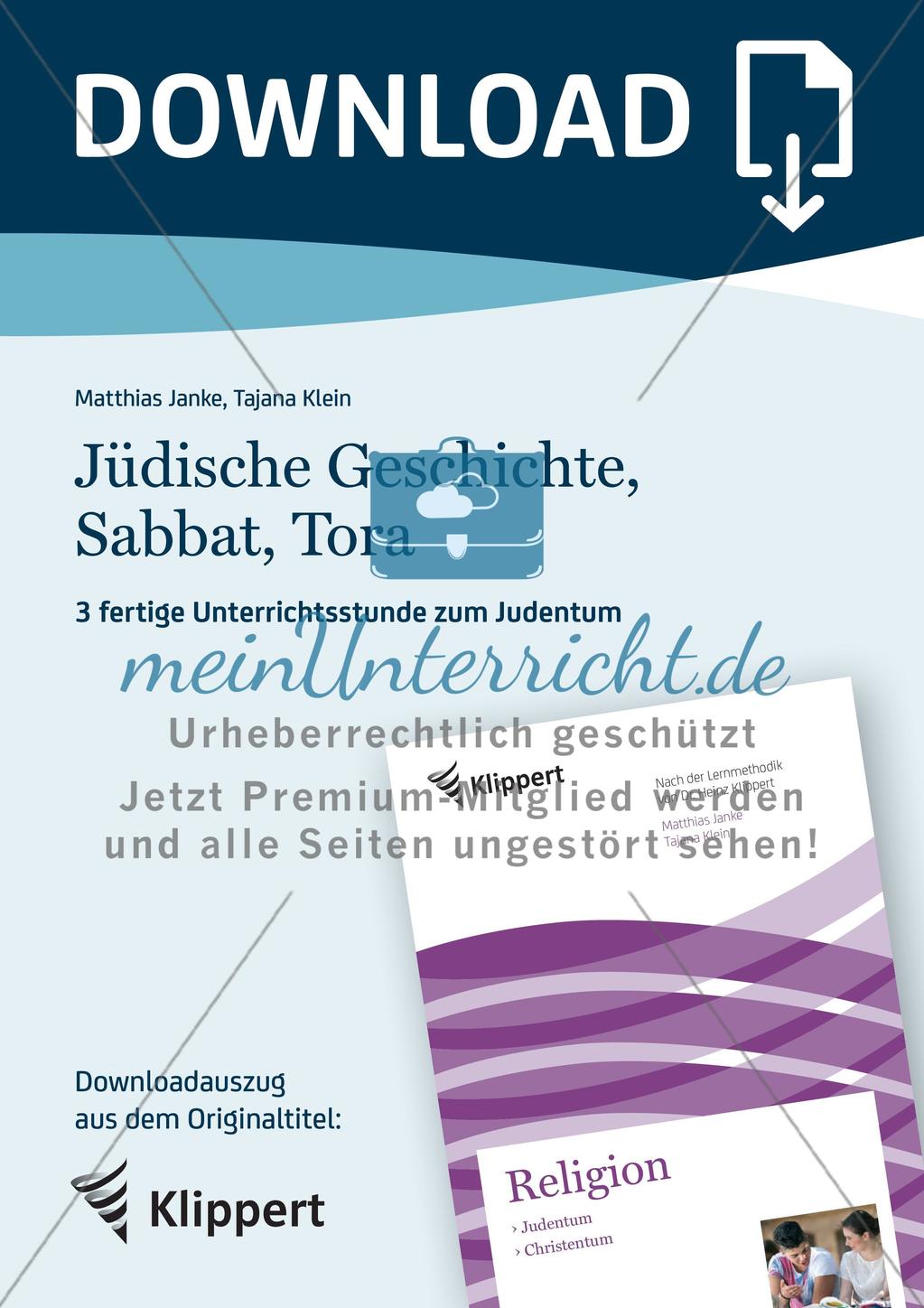 Jüdische Geschichte, Sabbat und Tora Preview 1
