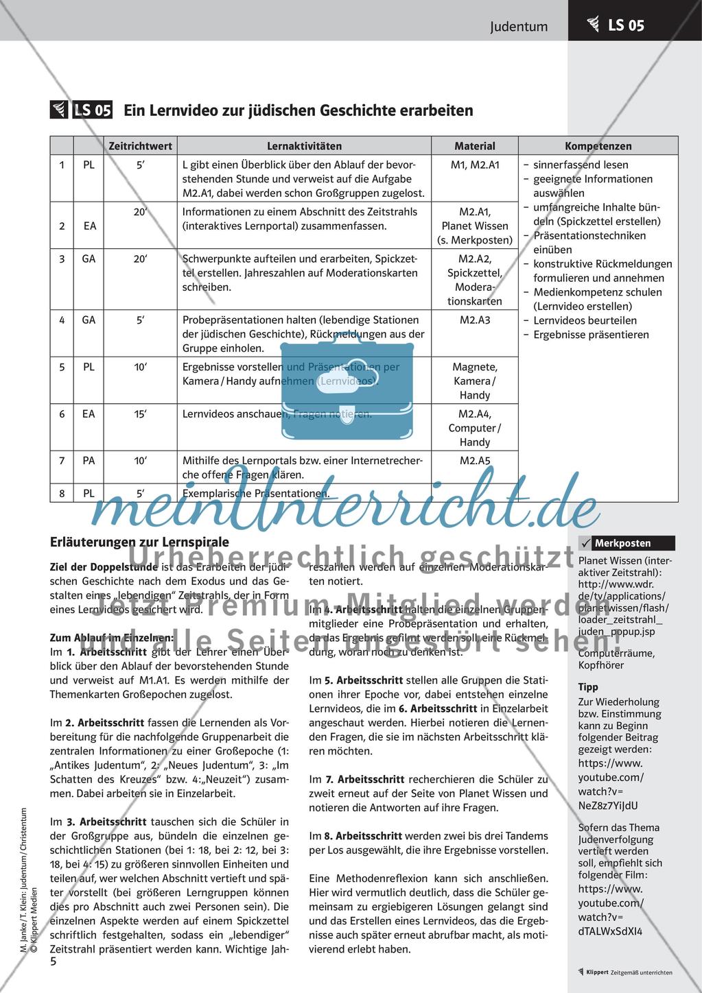 Jüdische Geschichte, Sabbat und Tora Preview 7