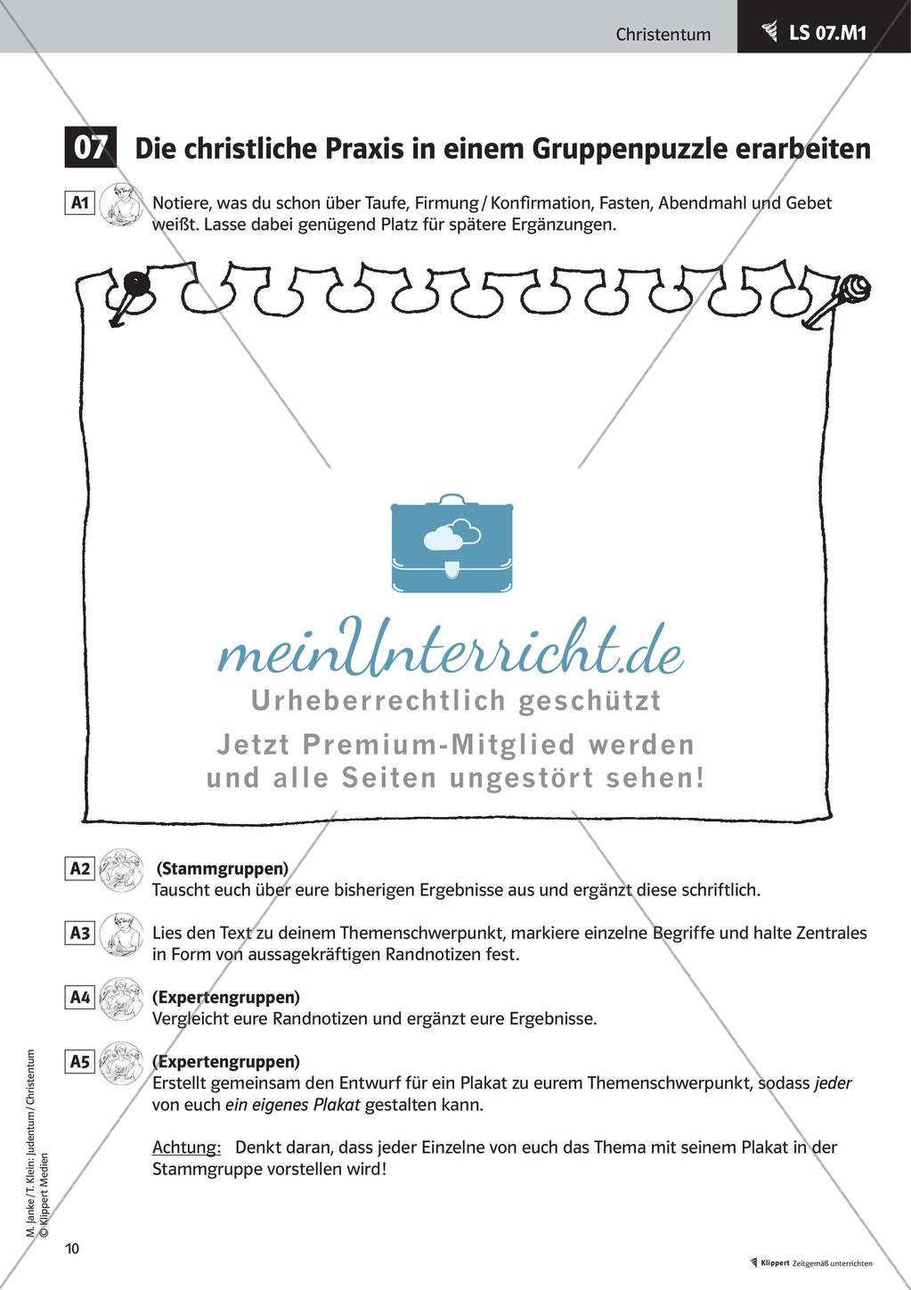 Fertige Unterrichtsstunden zum Christentum: Ethik des Christentums und christliche Praxis Preview 12