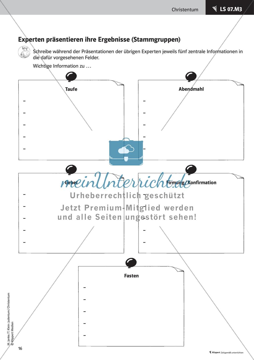Fertige Unterrichtsstunden zum Christentum: Ethik des Christentums und christliche Praxis Preview 18