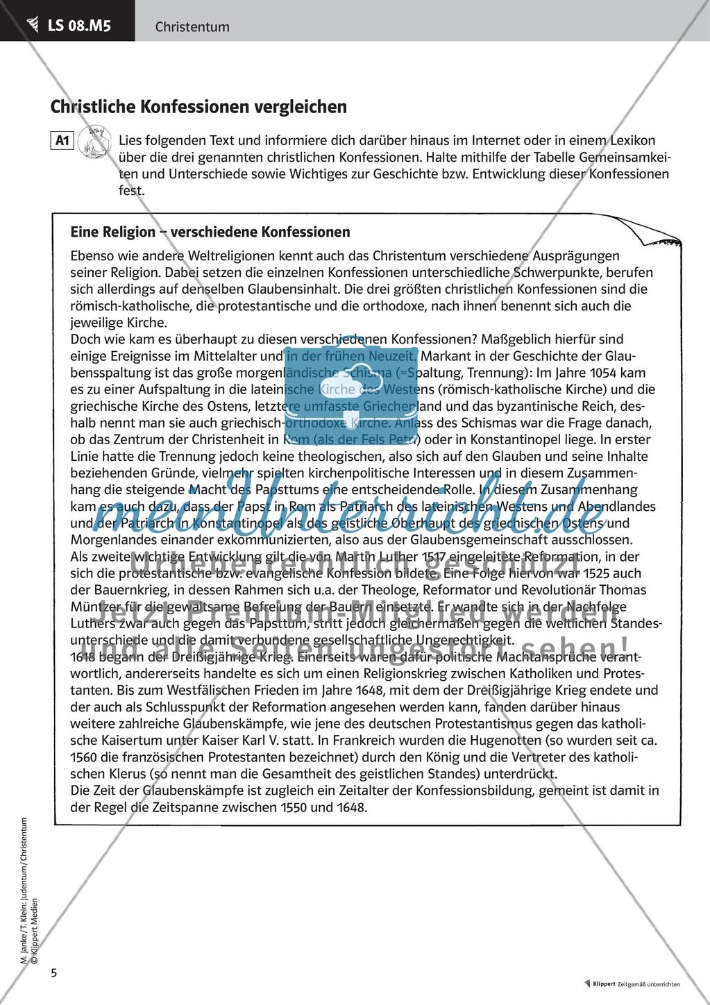 Verschiedene Konfessionen im Vergleich Preview 7