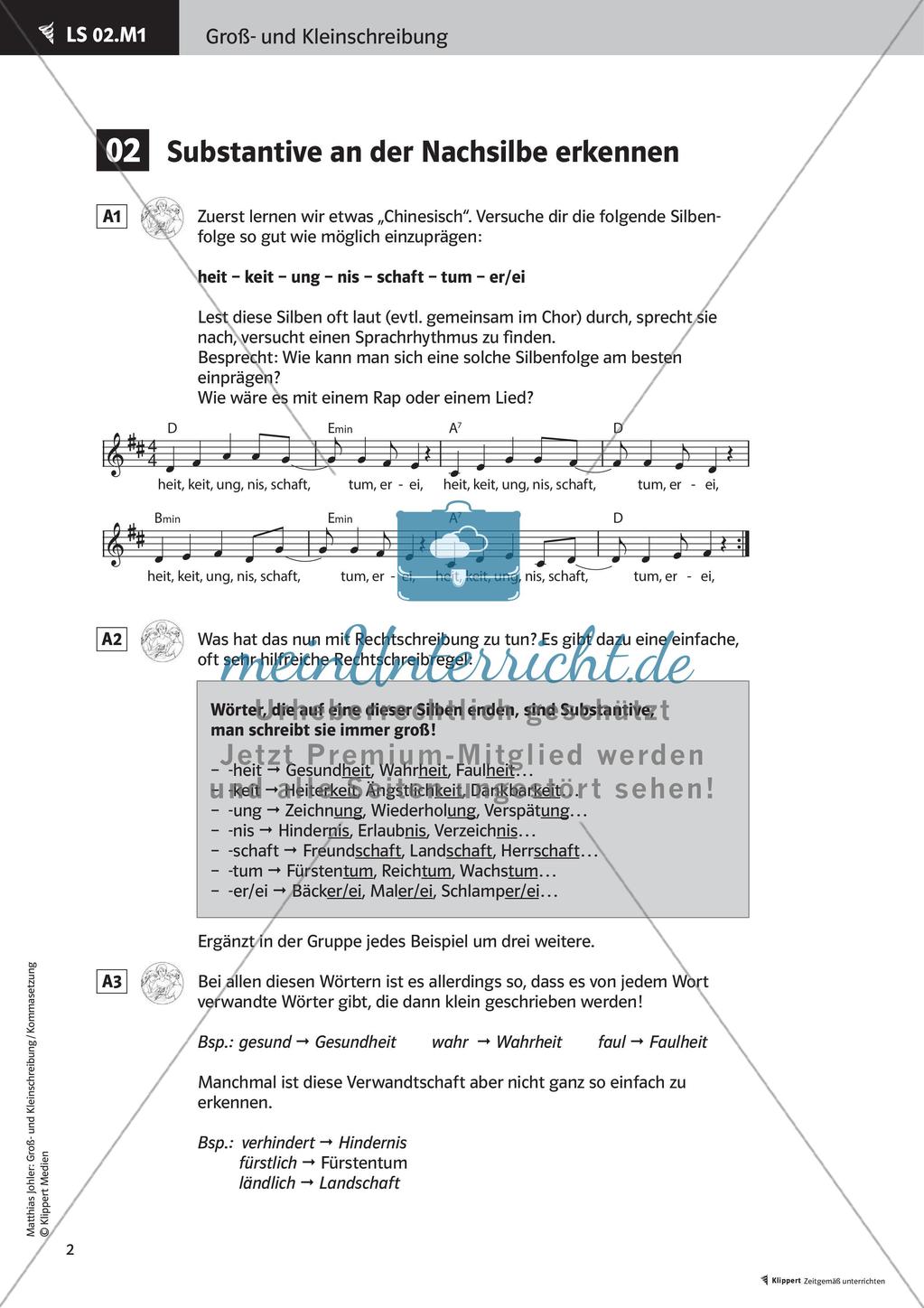 Fertige Stunden zu Groß- und Kleinschreibung: Substantive und substantivierte Verben Preview 4
