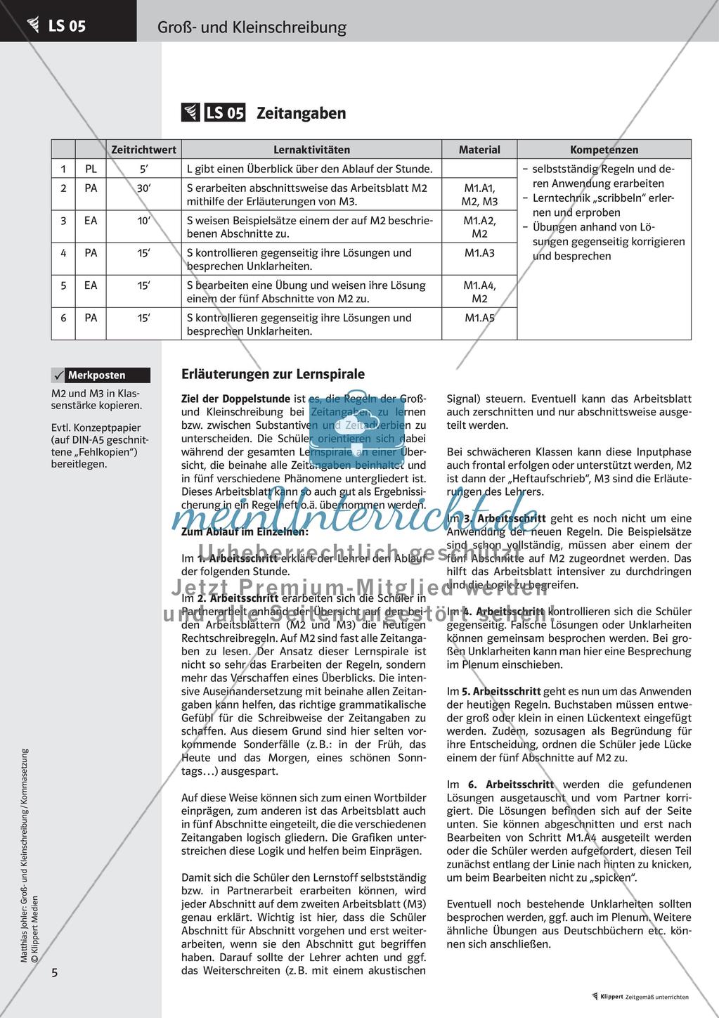 Fertige Stunden zu Groß- und Kleinschreibung: Unbestimmte Mengenangaben und Zeitangaben Preview 7