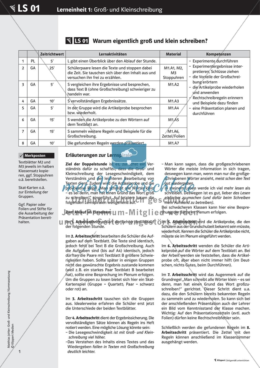 Fertige Stunden zur Groß- und Kleinschreibung: Warum eigentlich groß- und kleinschreiben Preview 3