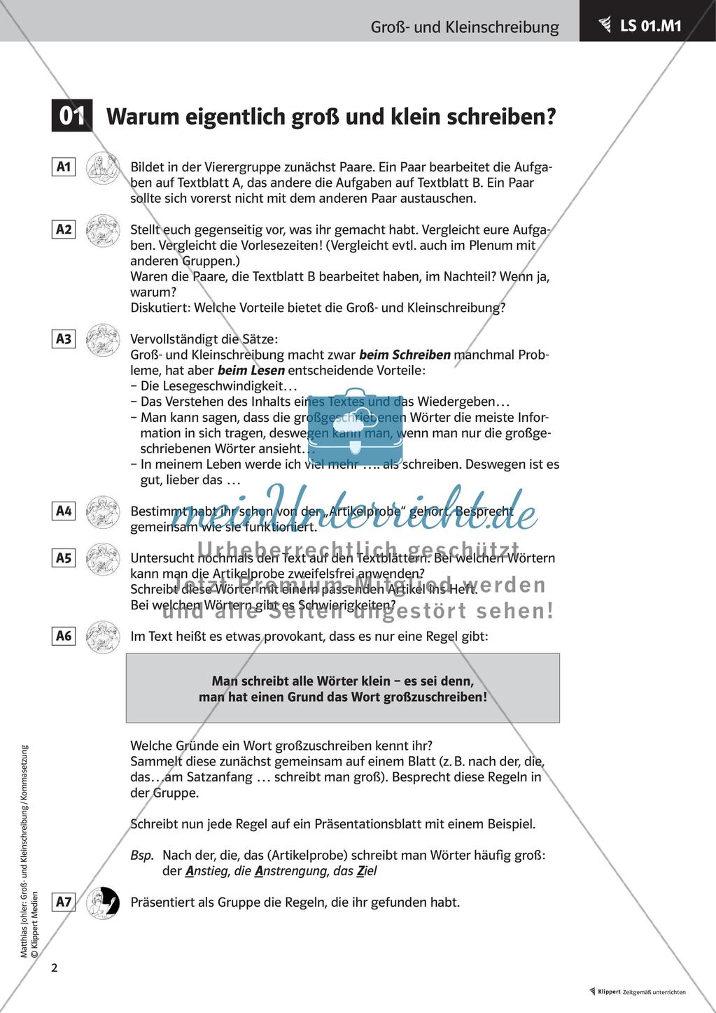 Fertige Stunden zur Groß- und Kleinschreibung: Warum eigentlich groß- und kleinschreiben Preview 4