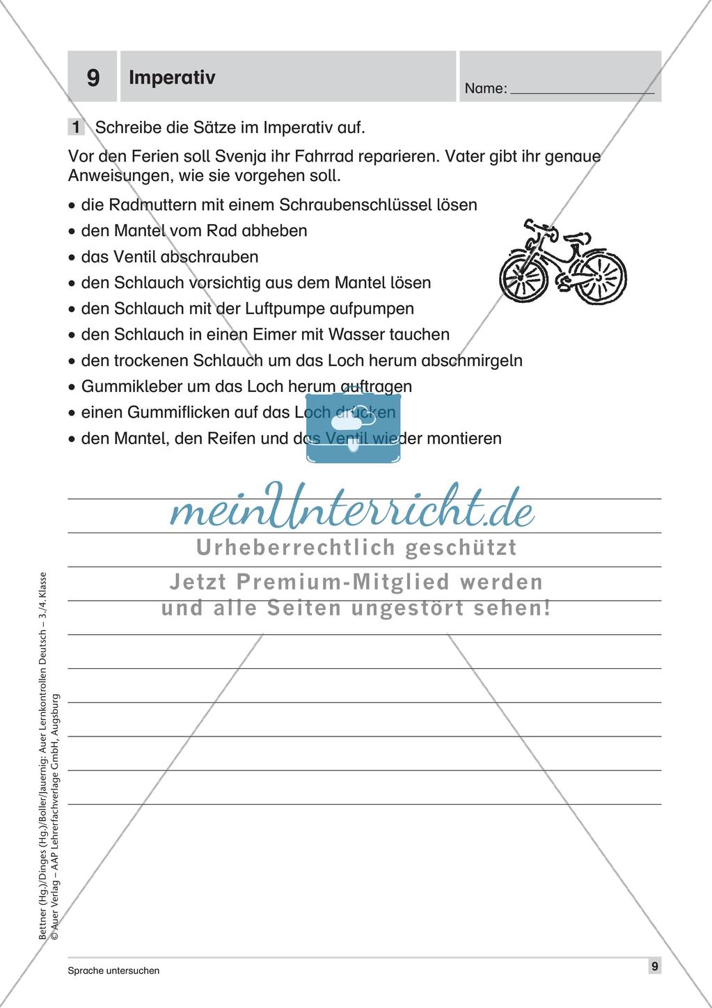 Lernkontrollen: Wortschatz und Tempus Preview 11