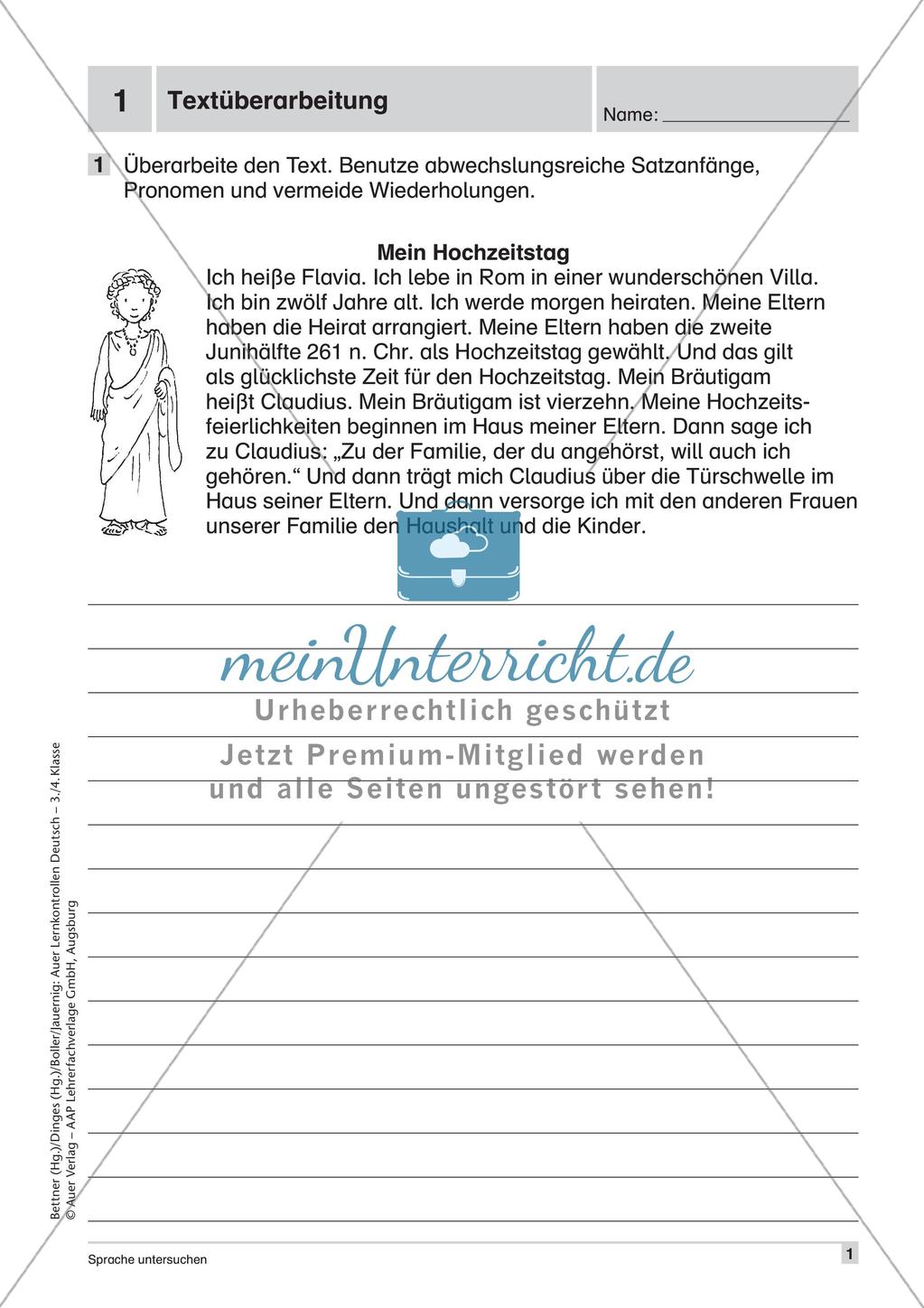 Lernkontrollen: Wortschatz und Tempus Preview 3