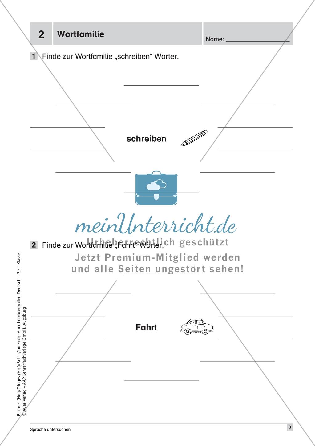 Lernkontrollen: Wortschatz und Tempus Preview 4