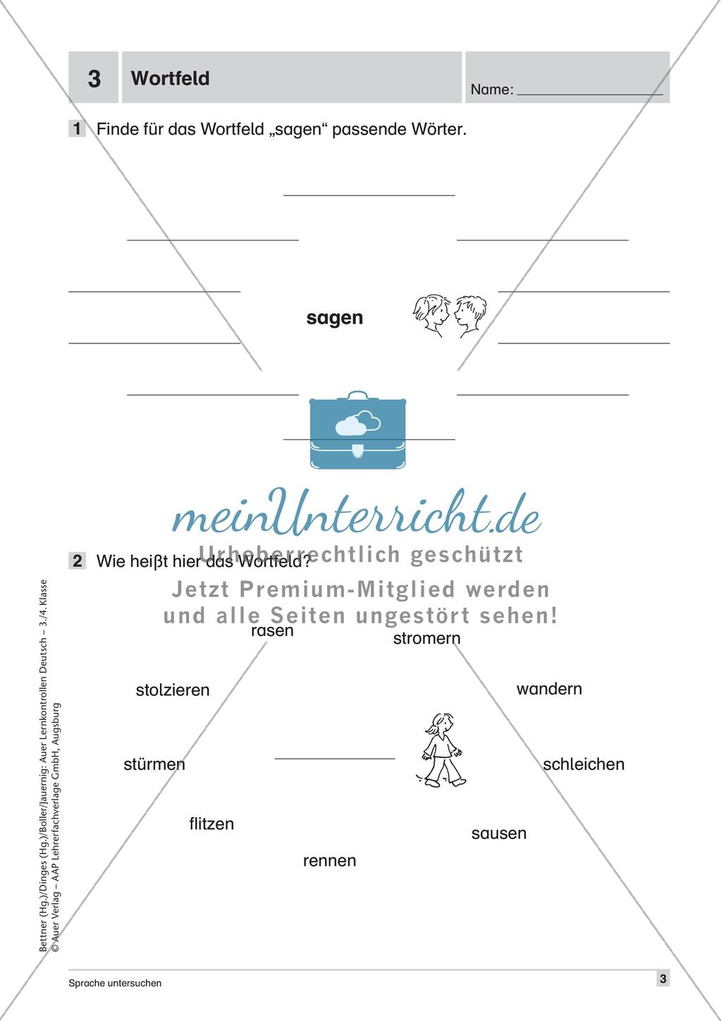 Lernkontrollen: Wortschatz und Tempus Preview 5