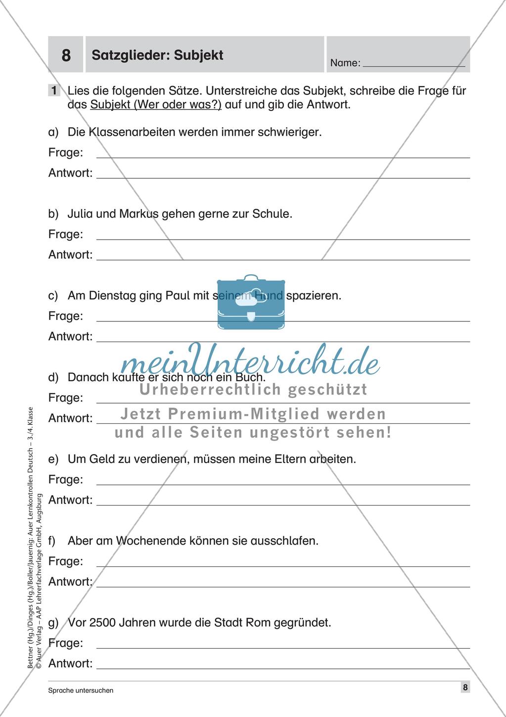 Lernkontrollen: Grammatik Preview 10
