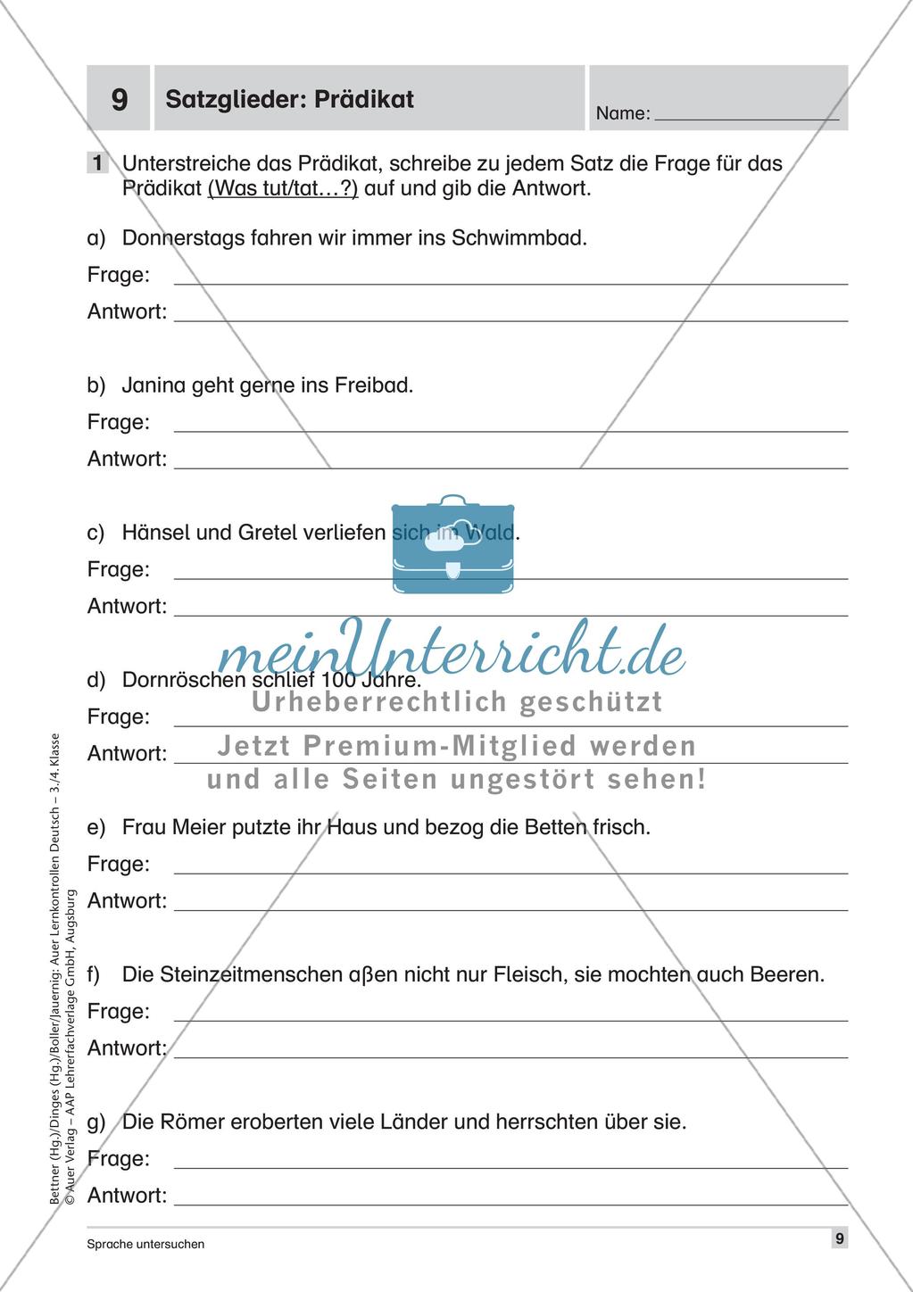 Lernkontrollen: Grammatik Preview 11