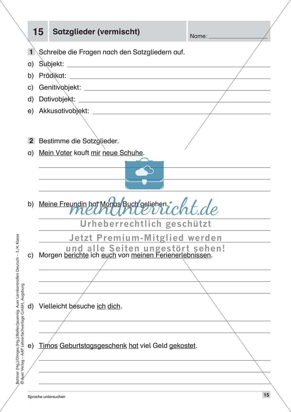 Lernkontrollen: Grammatik Preview 17