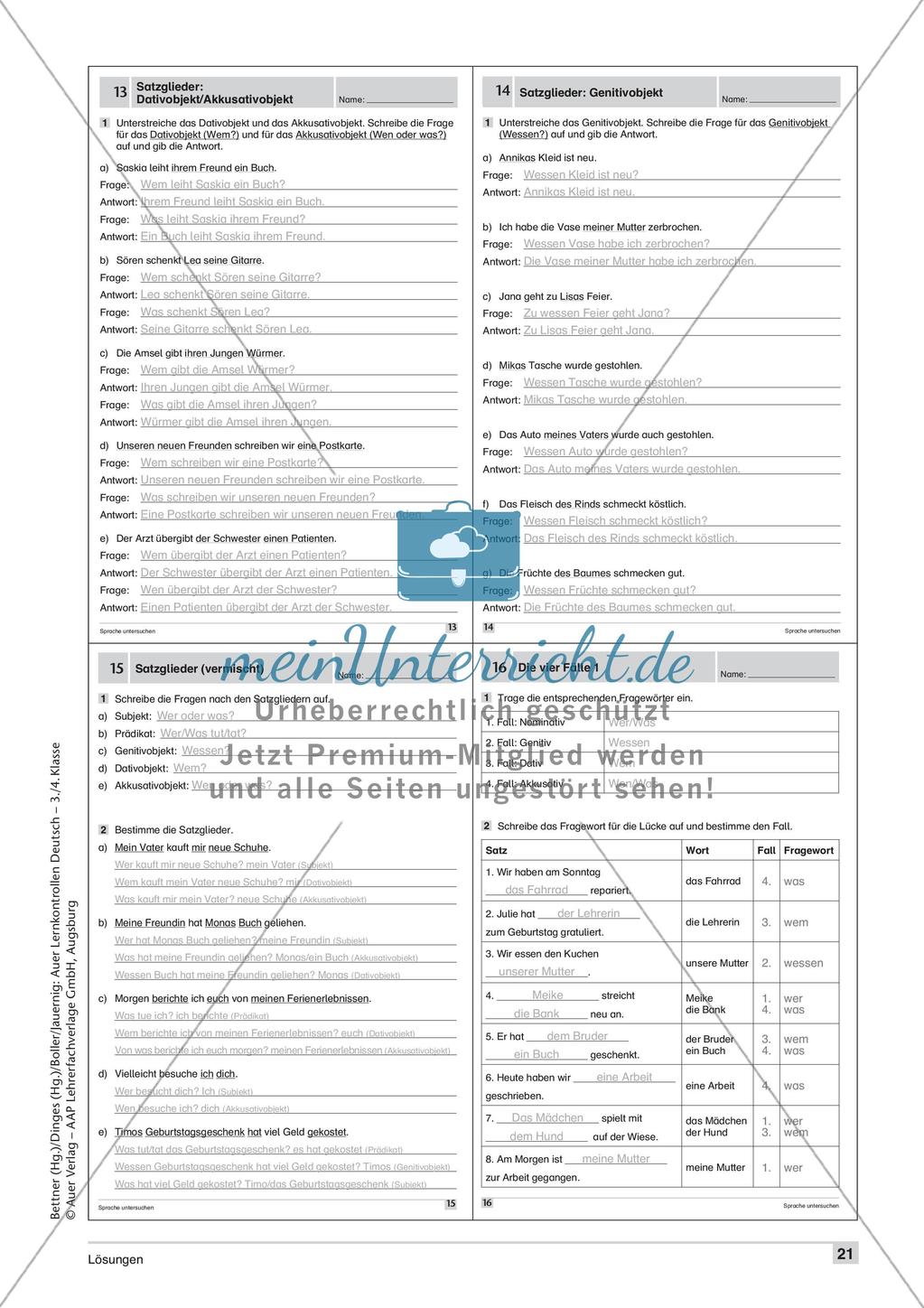 Lernkontrollen: Grammatik Preview 23