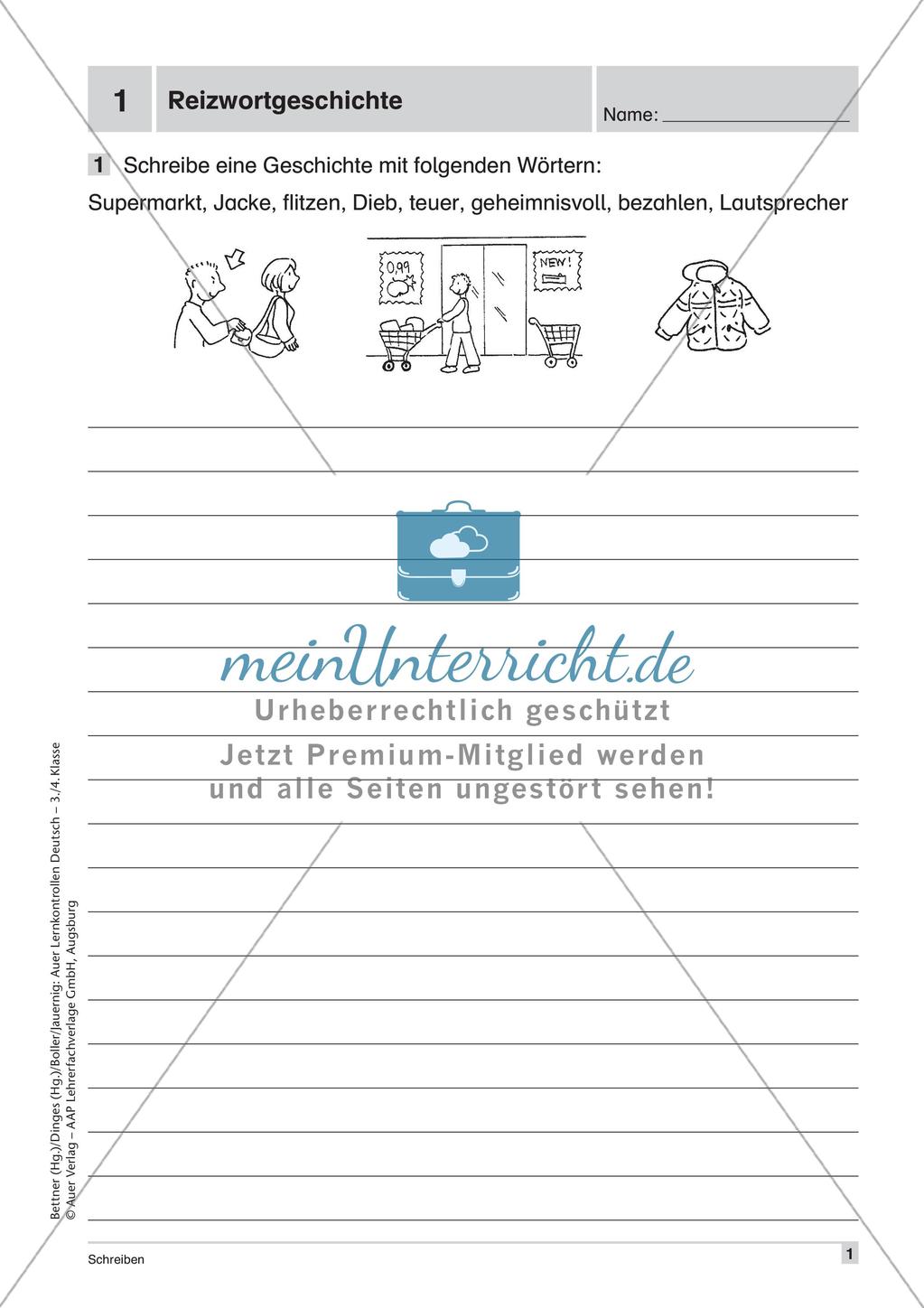 Lernkontrollen: Schreiben und sinnentnehmendes Lesen Preview 3