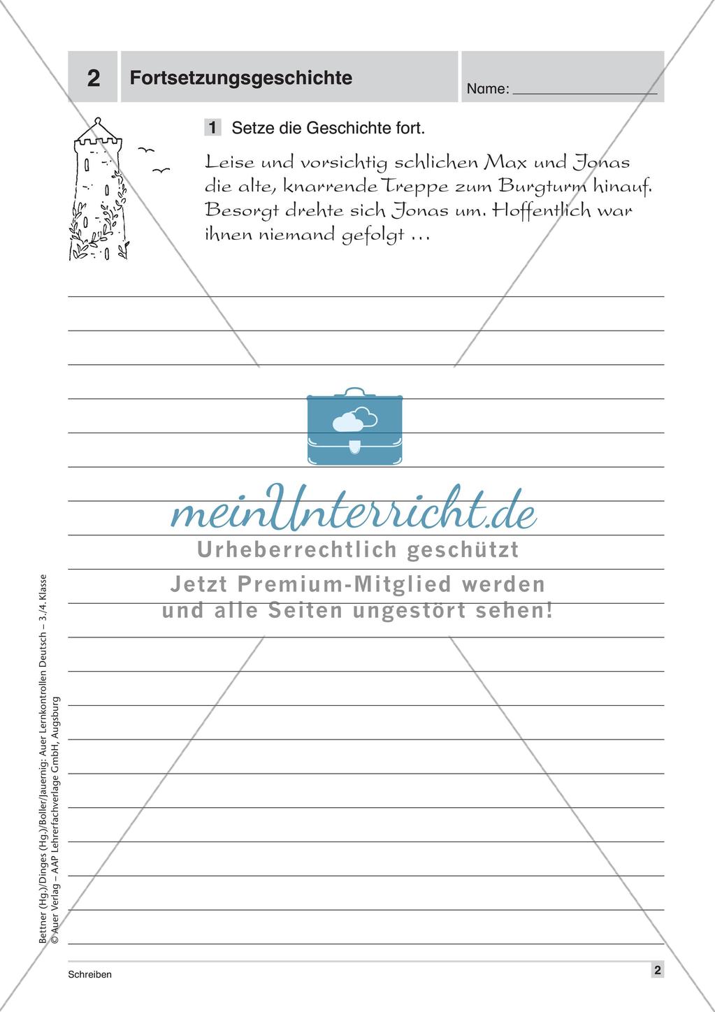 Lernkontrollen: Schreiben und sinnentnehmendes Lesen Preview 4