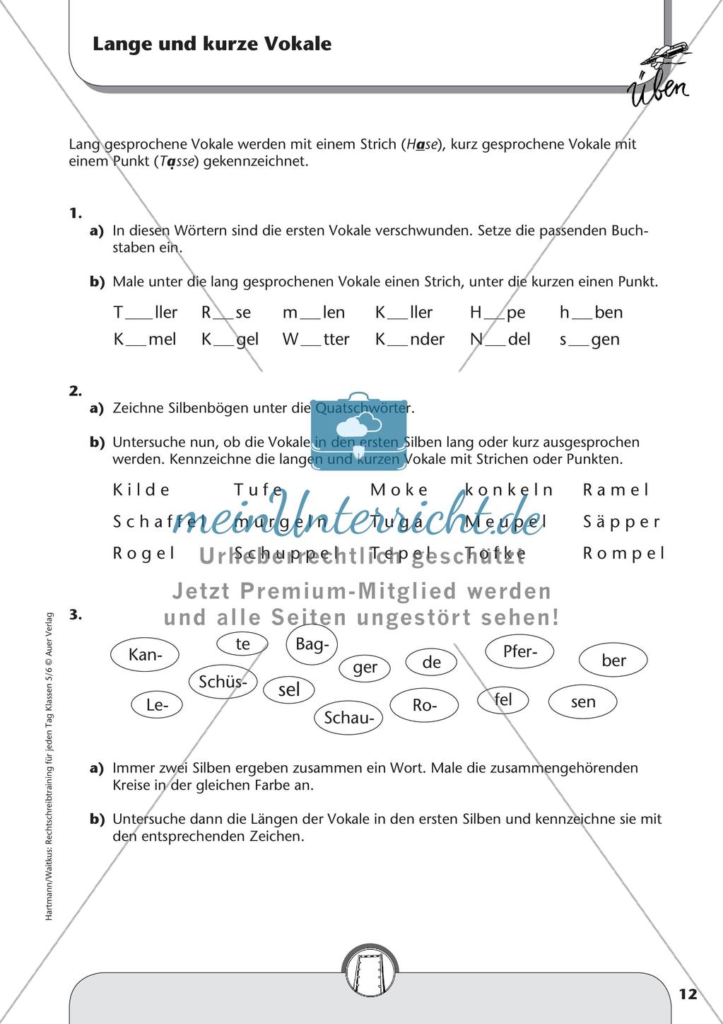 Rechtschreibtraining: Silben und Vokale Preview 14