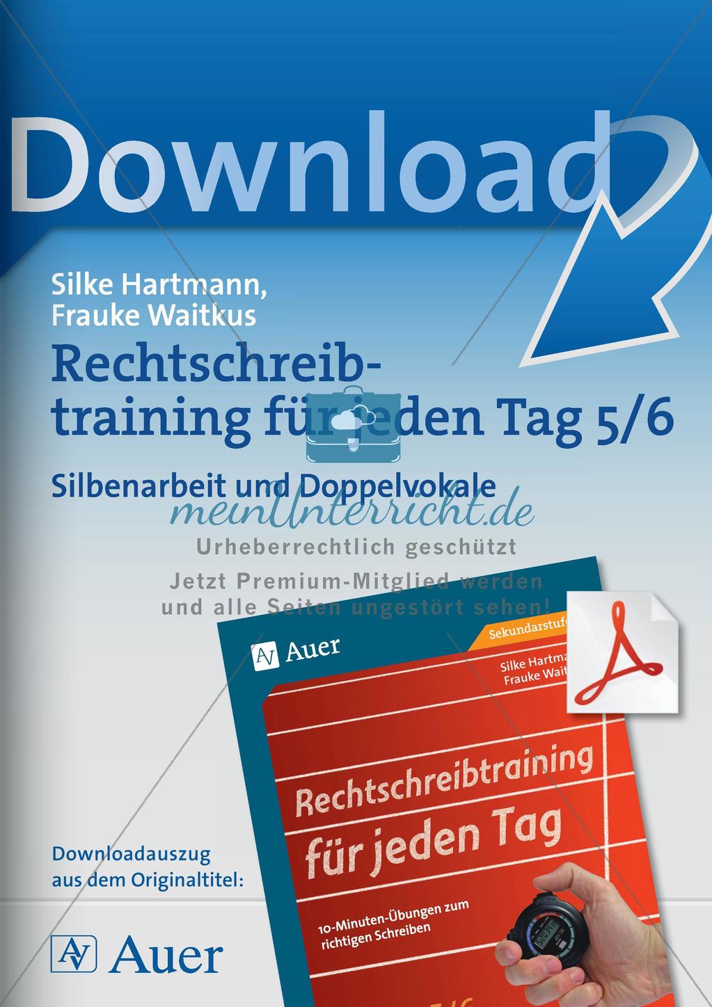 Rechtschreibtraining: Silben und Vokale Preview 1