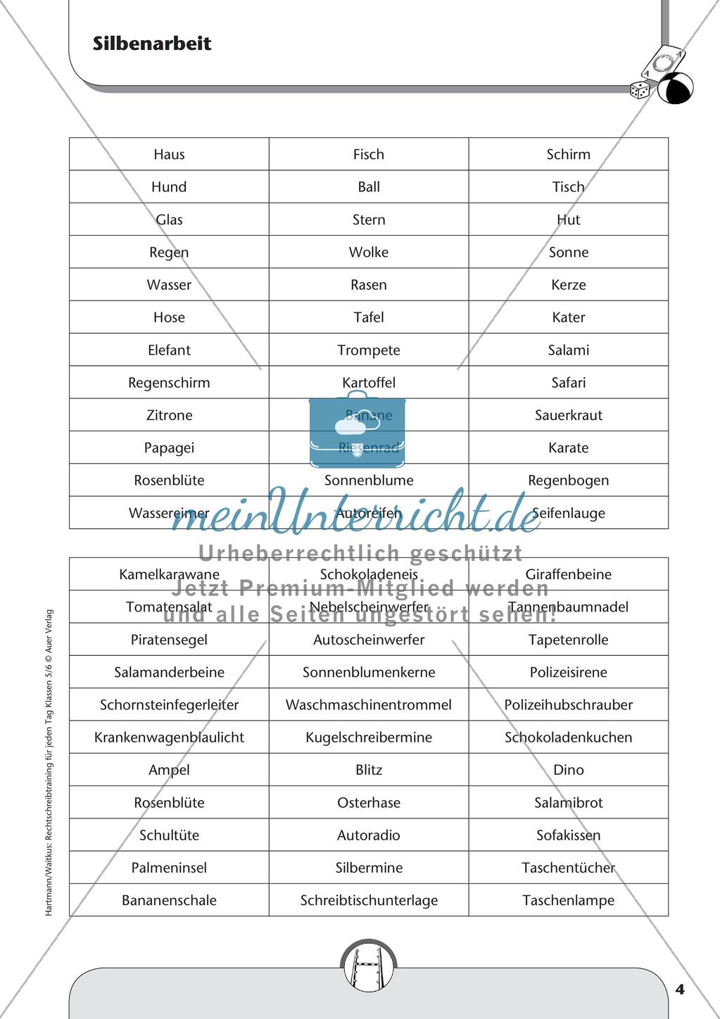 Rechtschreibtraining: Silben und Vokale Preview 6