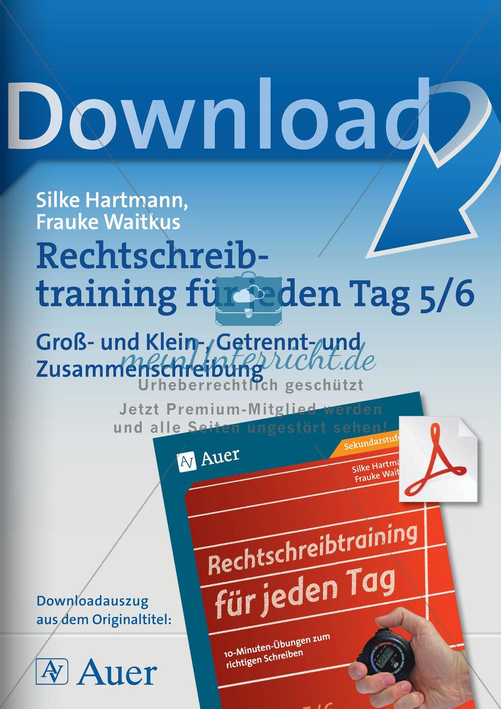 Rechtschreibtraining: Groß- und Klein-, Getrennt- und Zusammenschreibung Preview 1