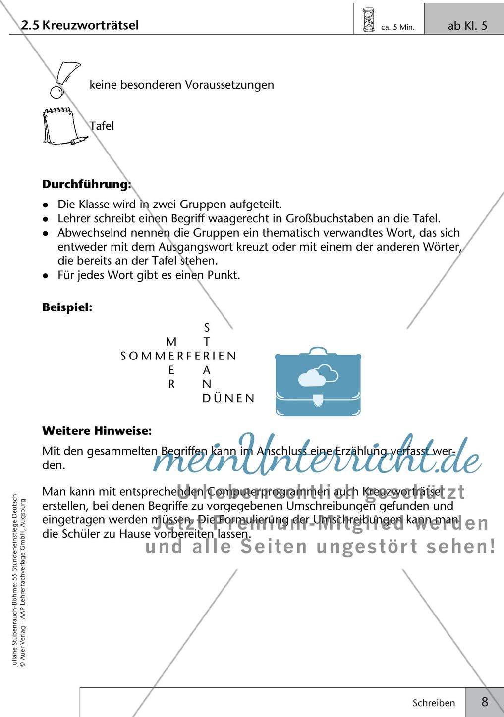 Unterrichtseinstiege zum Schreiben Preview 10