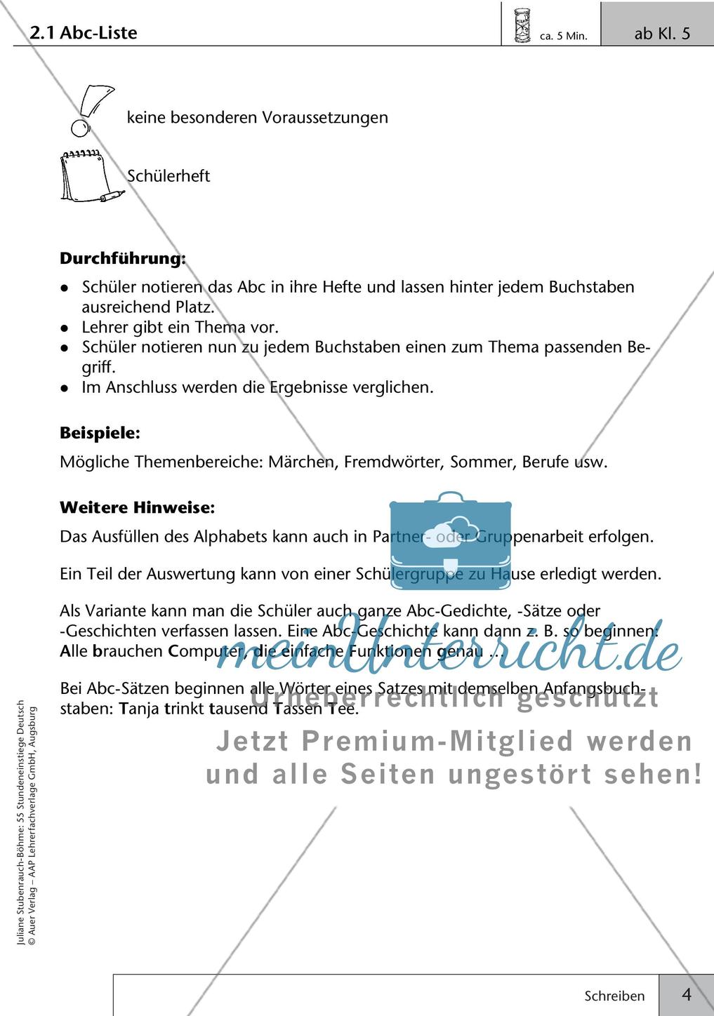 Unterrichtseinstiege zum Schreiben Preview 6