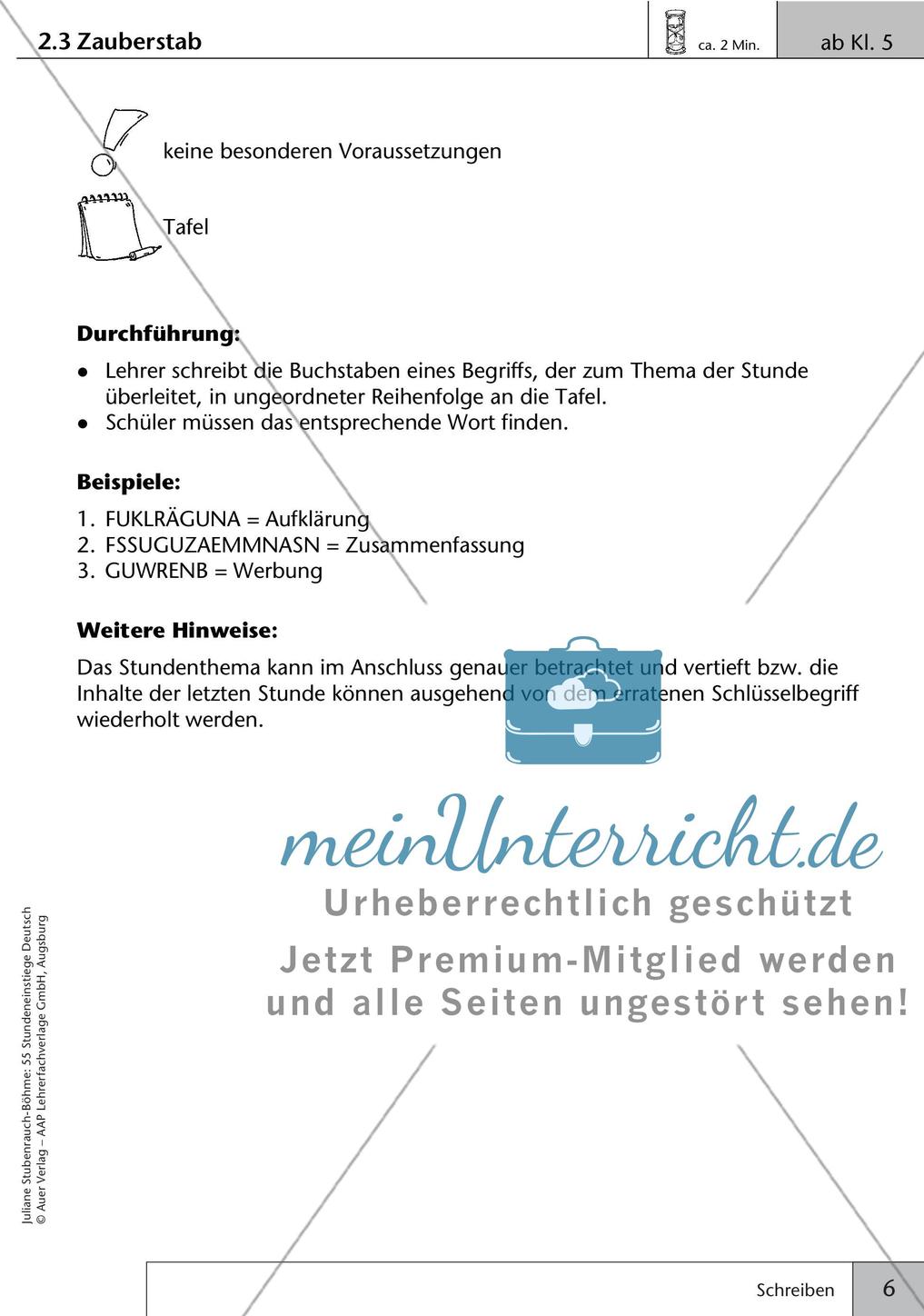 Unterrichtseinstiege zum Schreiben Preview 8