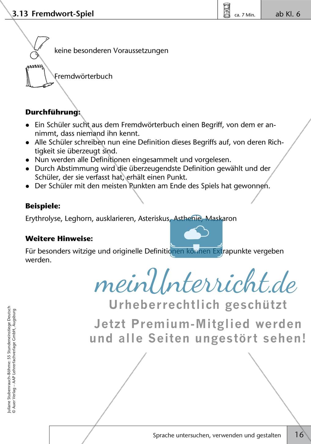 Kreative Stundeneinstiege: Untersuchung, Verwendung und Gestaltung von Sprache Preview 18