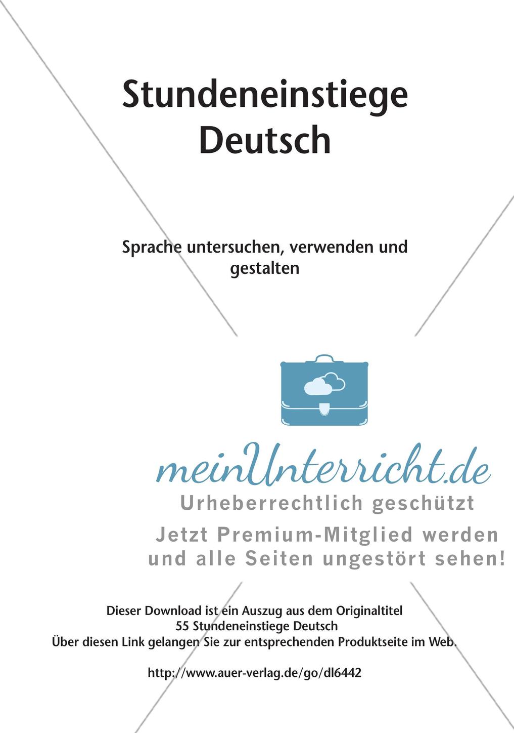 Kreative Stundeneinstiege: Untersuchung, Verwendung und Gestaltung von Sprache Preview 2
