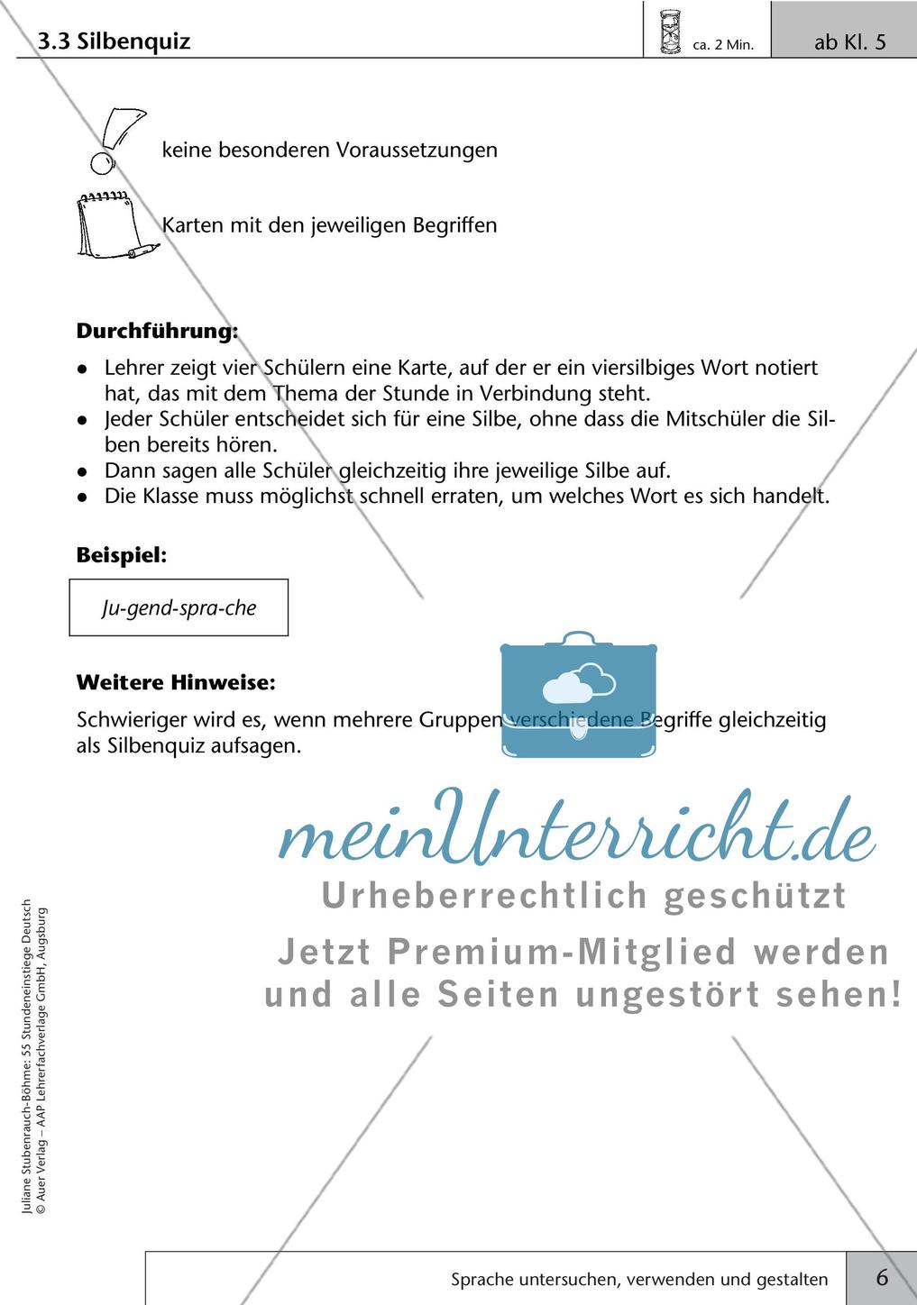 Kreative Stundeneinstiege: Untersuchung, Verwendung und Gestaltung von Sprache Preview 8