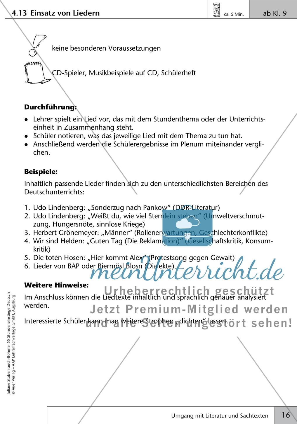 Unterrichtseinstiege: Umgang mit Literatur und Sachtexten Preview 18