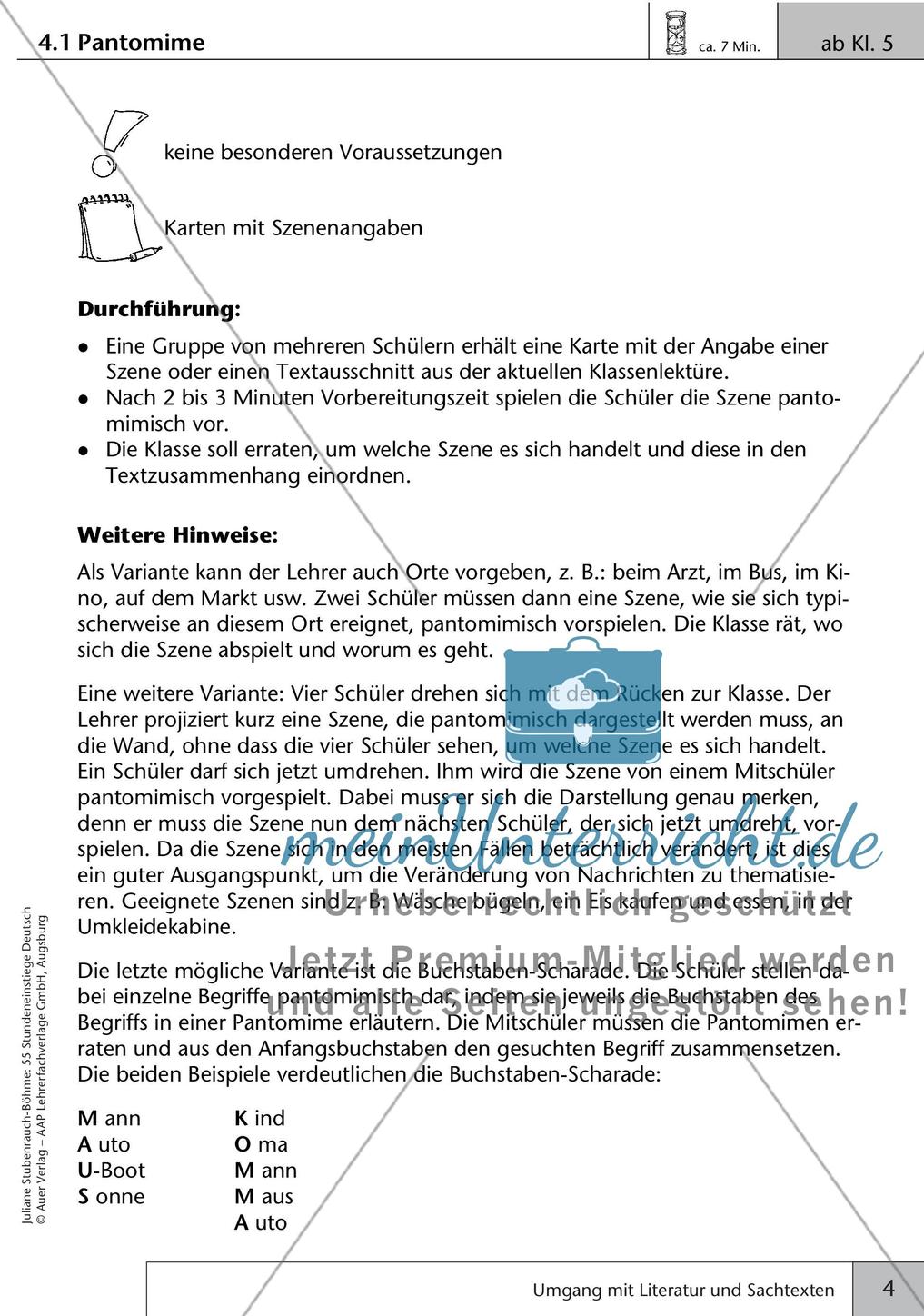 Unterrichtseinstiege: Umgang mit Literatur und Sachtexten Preview 6