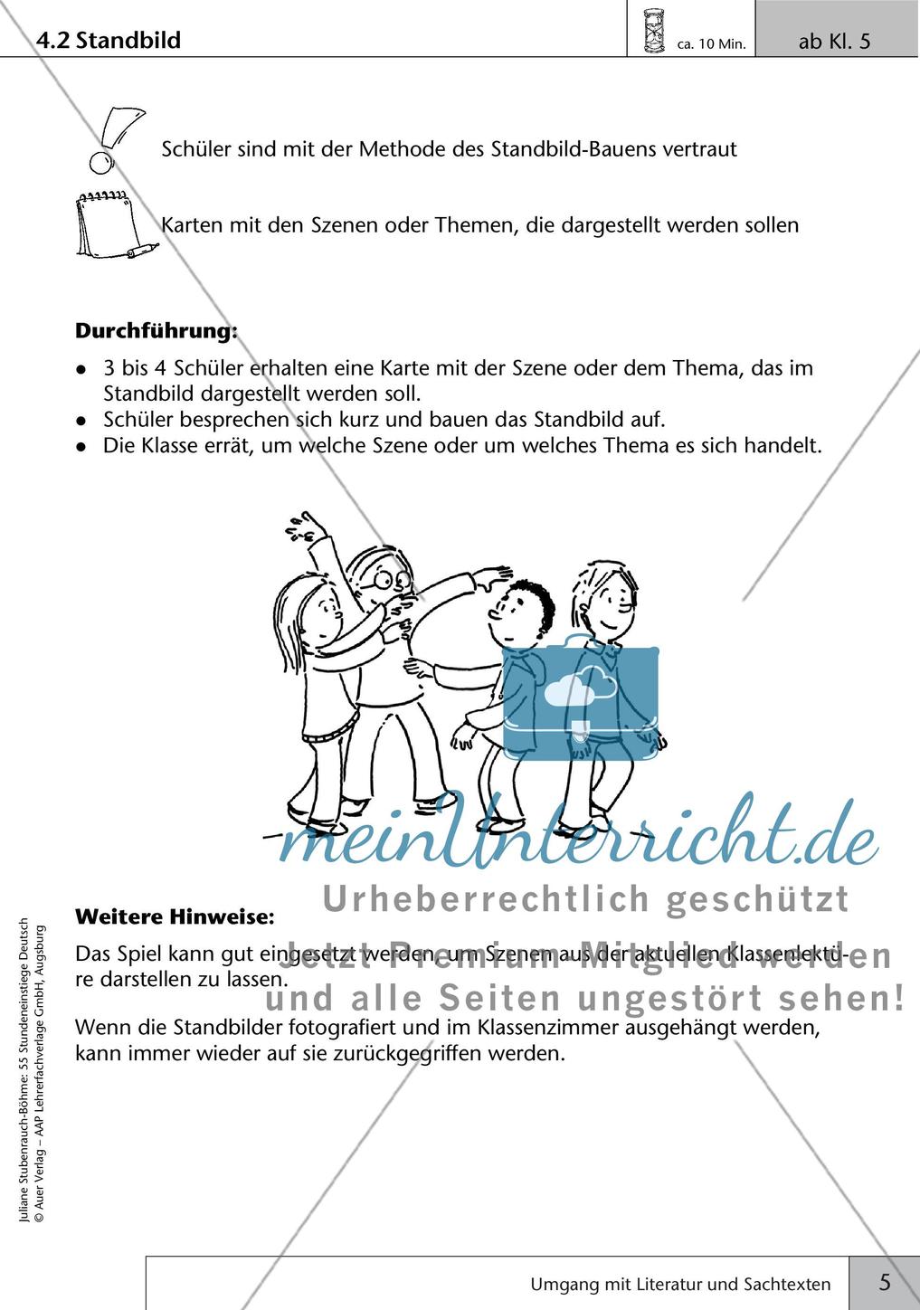 Unterrichtseinstiege: Umgang mit Literatur und Sachtexten Preview 7