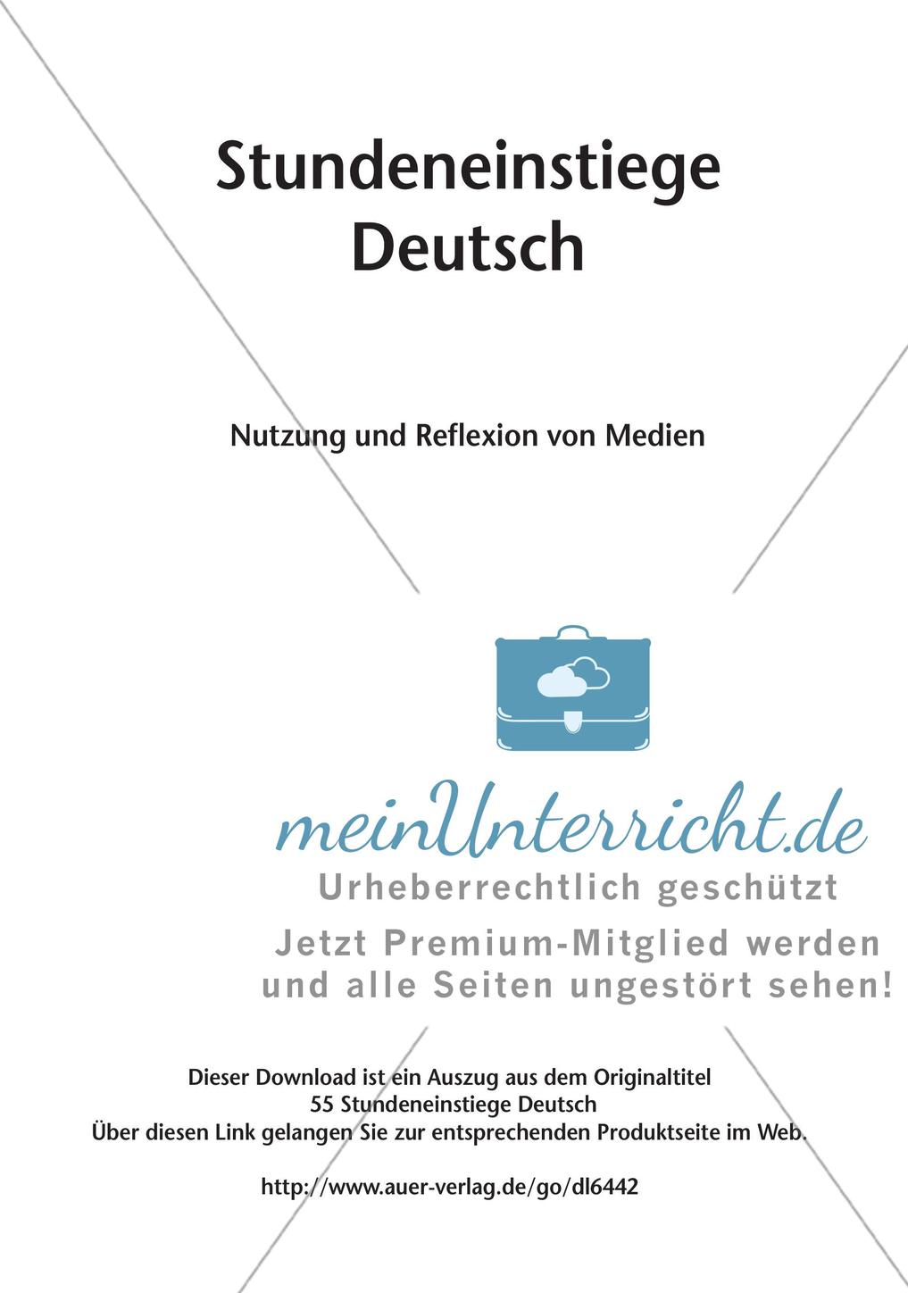 Stundeneinstiege: Nutzung und Reflexion von Medien Preview 2