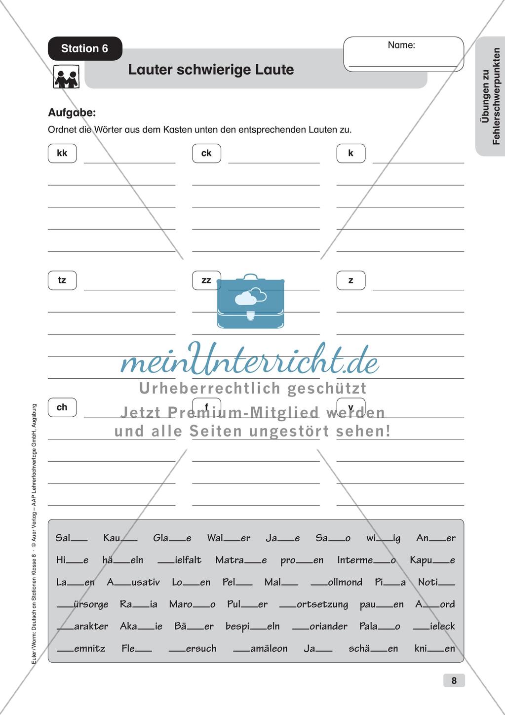 Übungen zu Fehlerschwerpunkten Preview 10