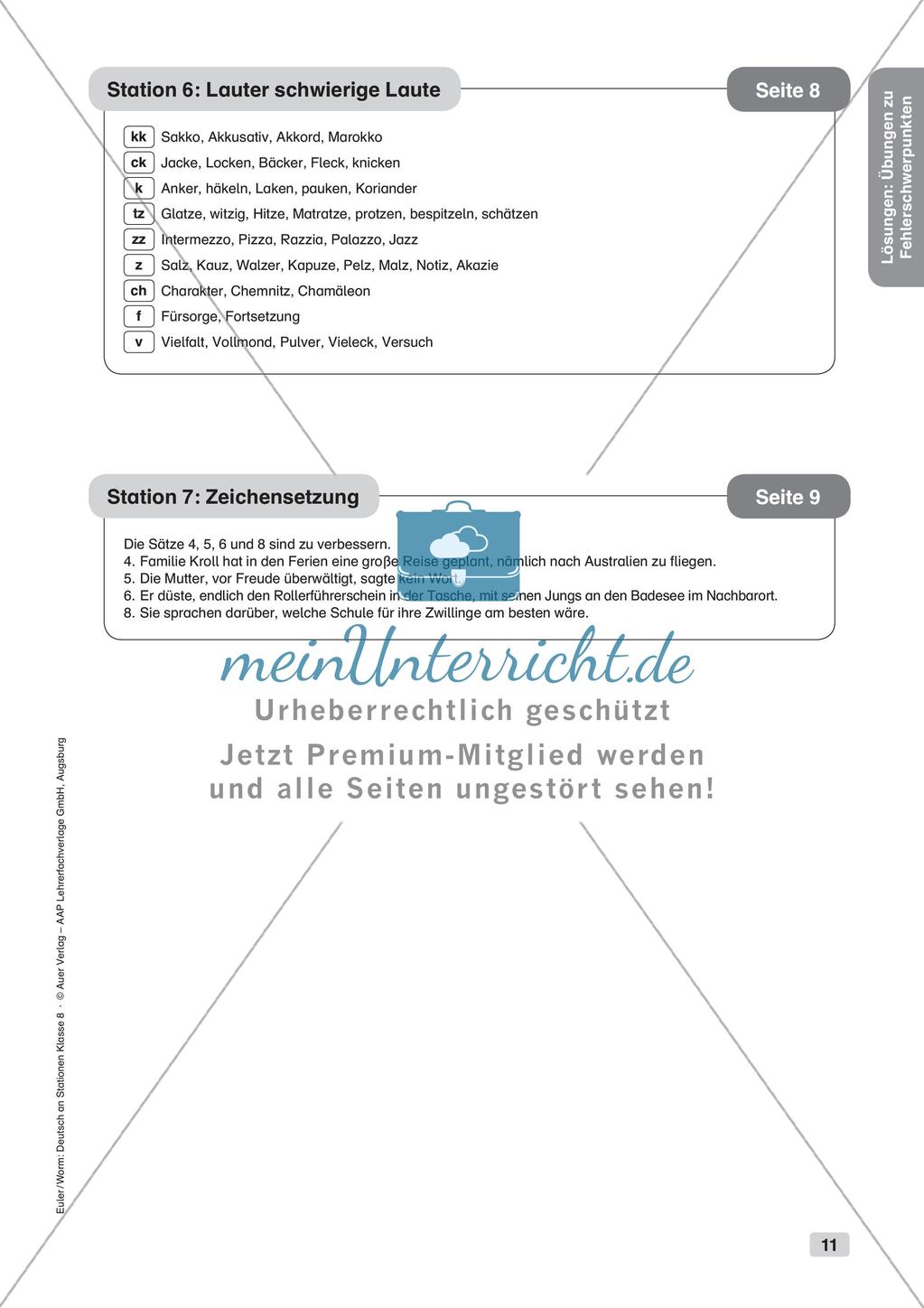 Übungen zu Fehlerschwerpunkten Preview 13