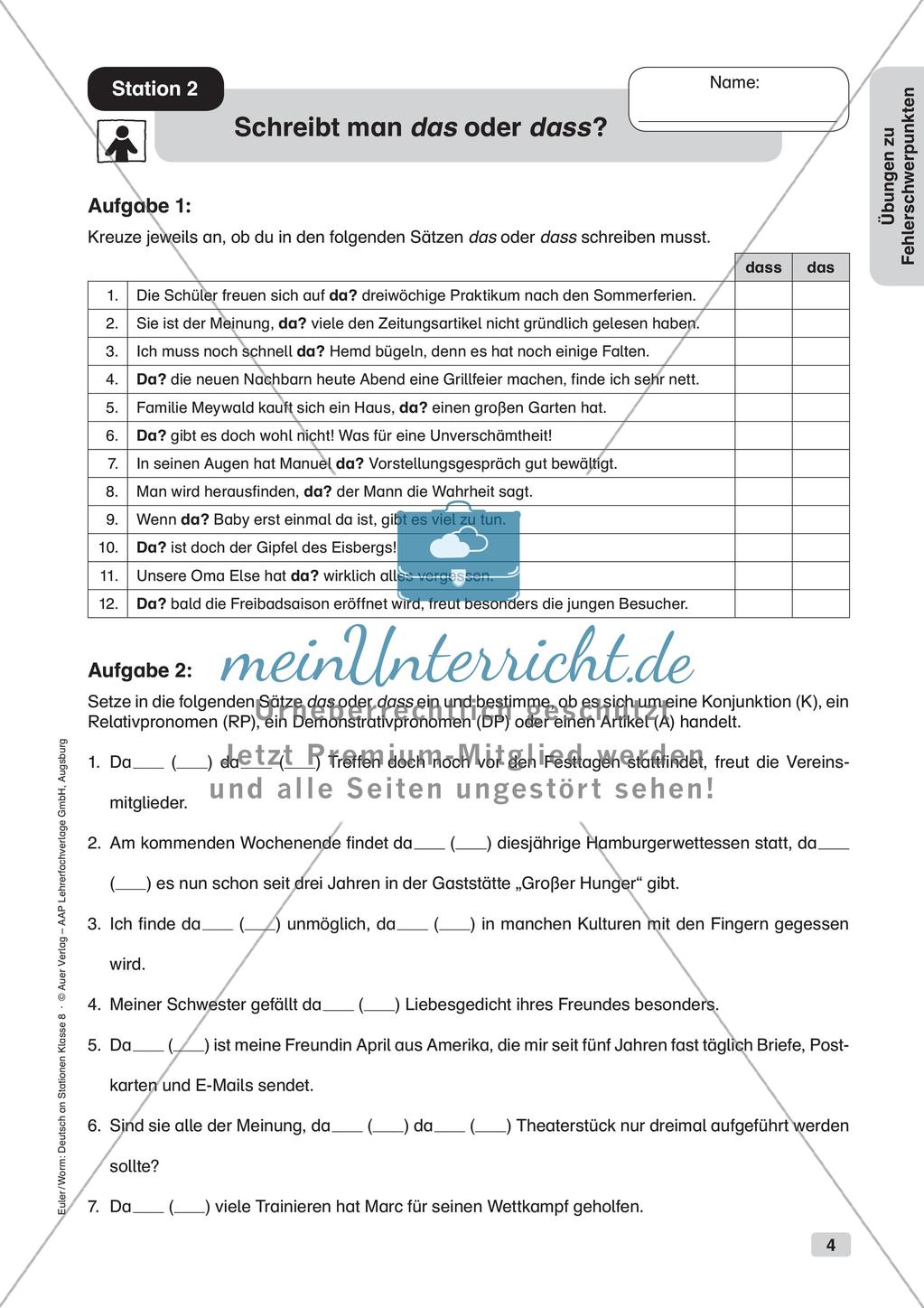 Übungen zu Fehlerschwerpunkten Preview 6