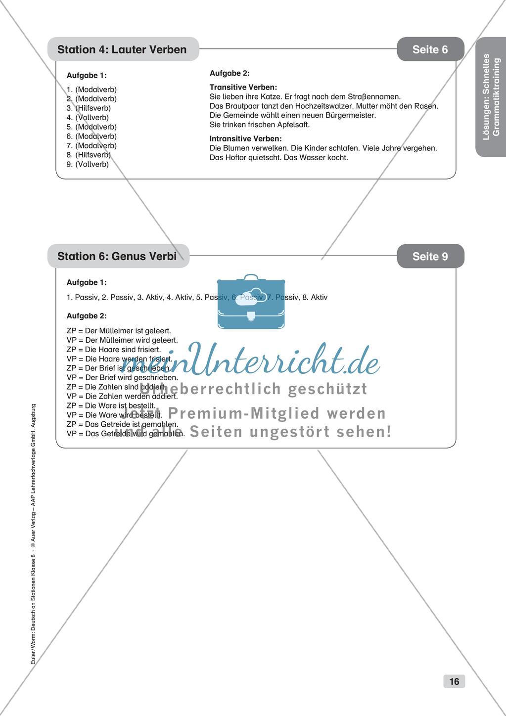Gemischte Grammatikübungen Preview 18
