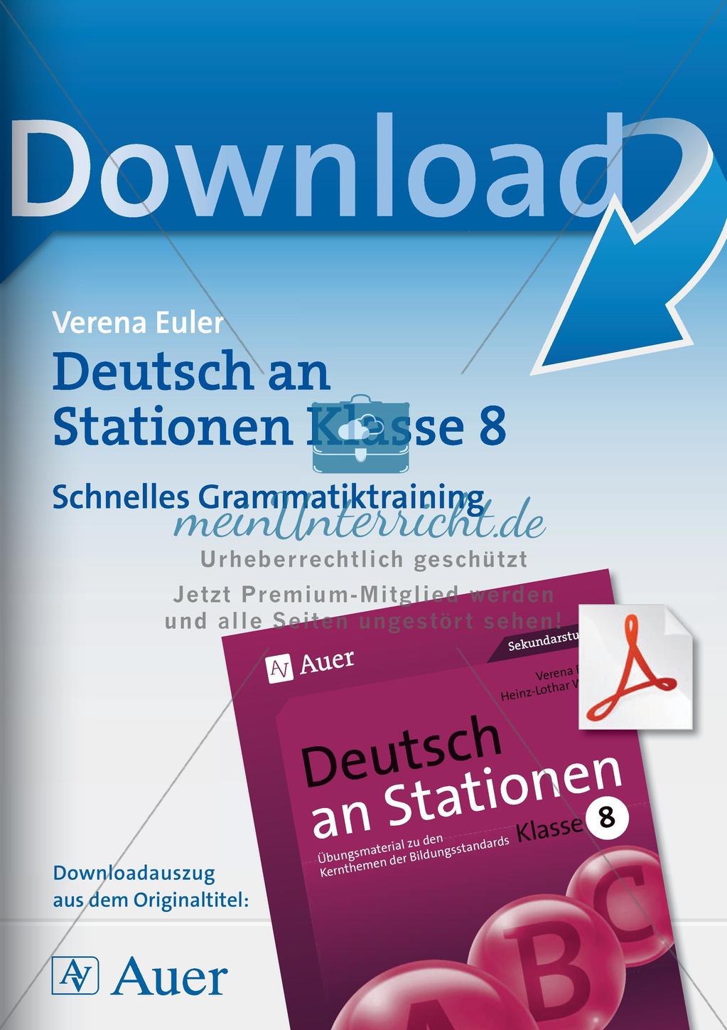 Gemischte Grammatikübungen Preview 1