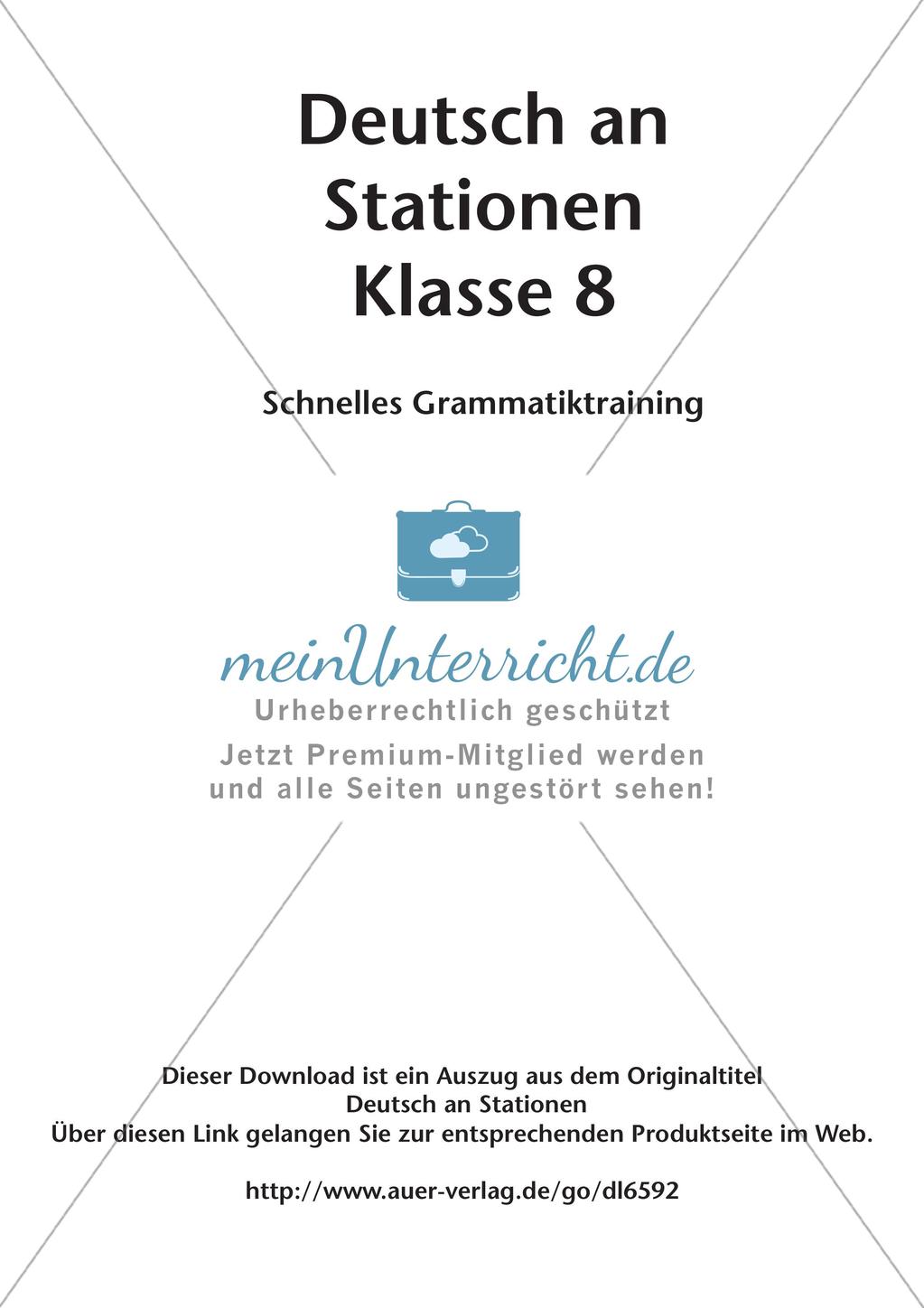 Gemischte Grammatikübungen Preview 2