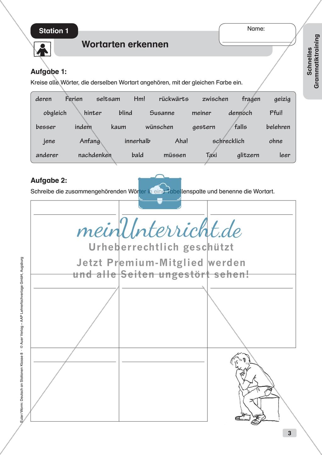 Gemischte Grammatikübungen Preview 5