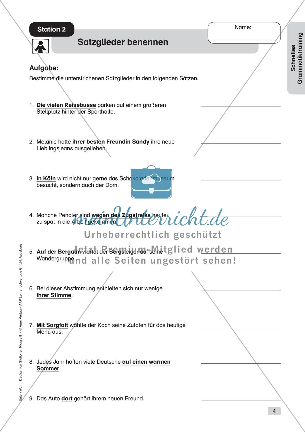 Gemischte Grammatikübungen Preview 6