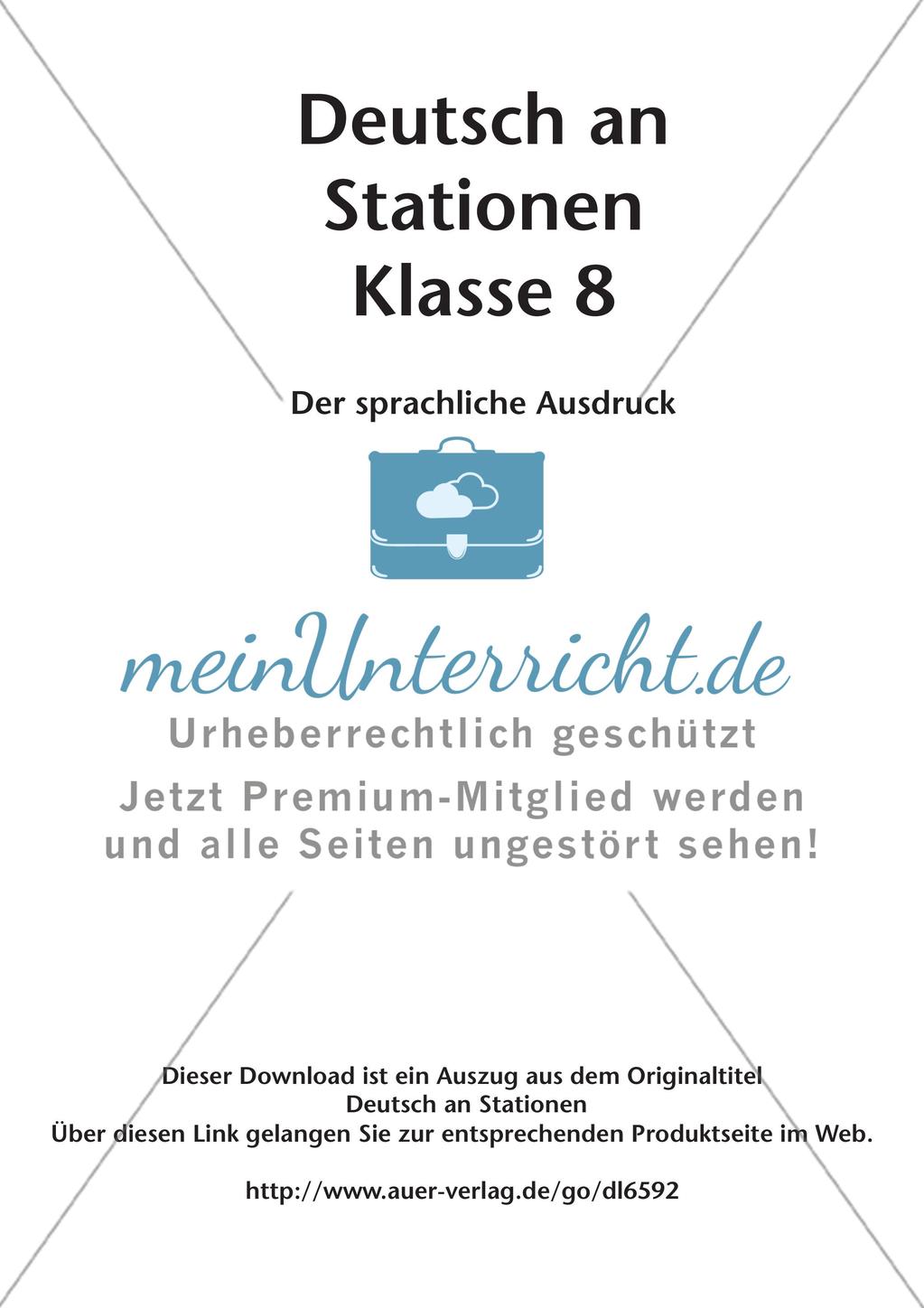 Sprachlicher Ausdruck - meinUnterricht