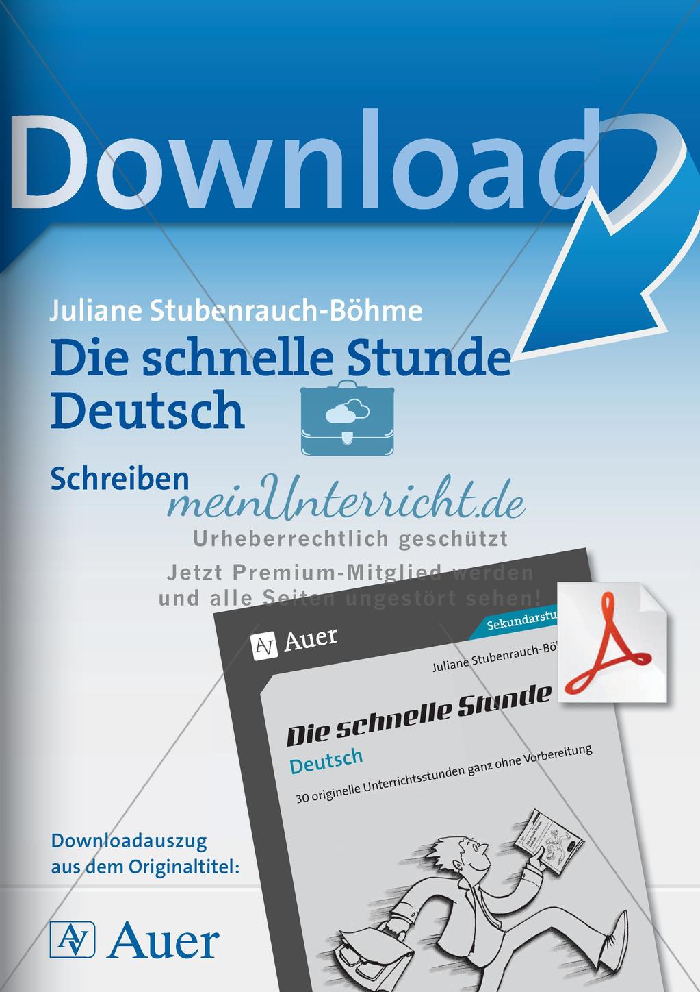 Übungen zur Schreibkompetenz Preview 1
