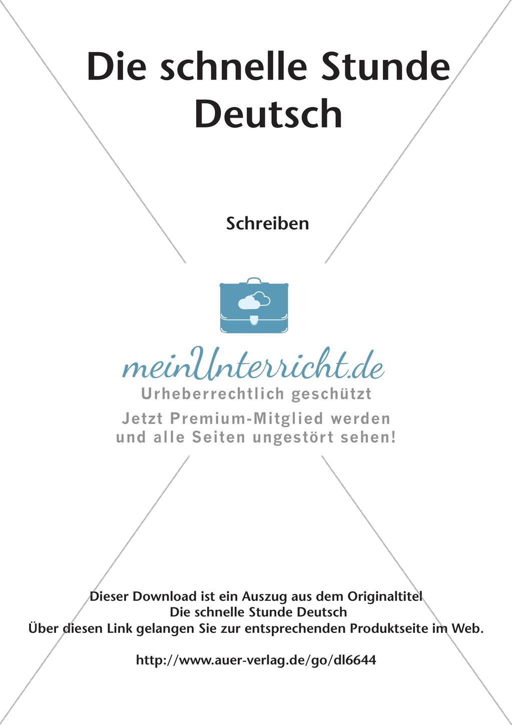 Übungen zur Schreibkompetenz Preview 2