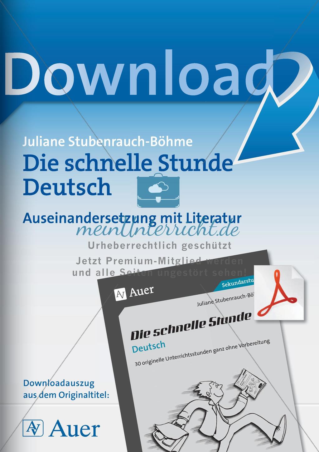Auseinandersetzung mit Literatur Preview 1