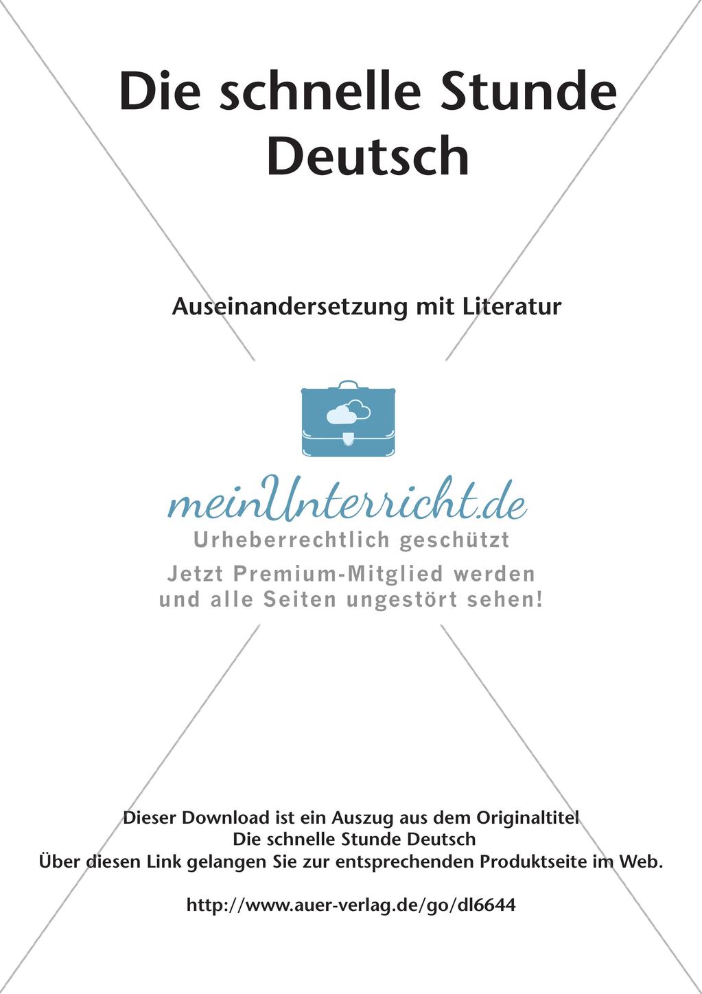 Auseinandersetzung mit Literatur Preview 2
