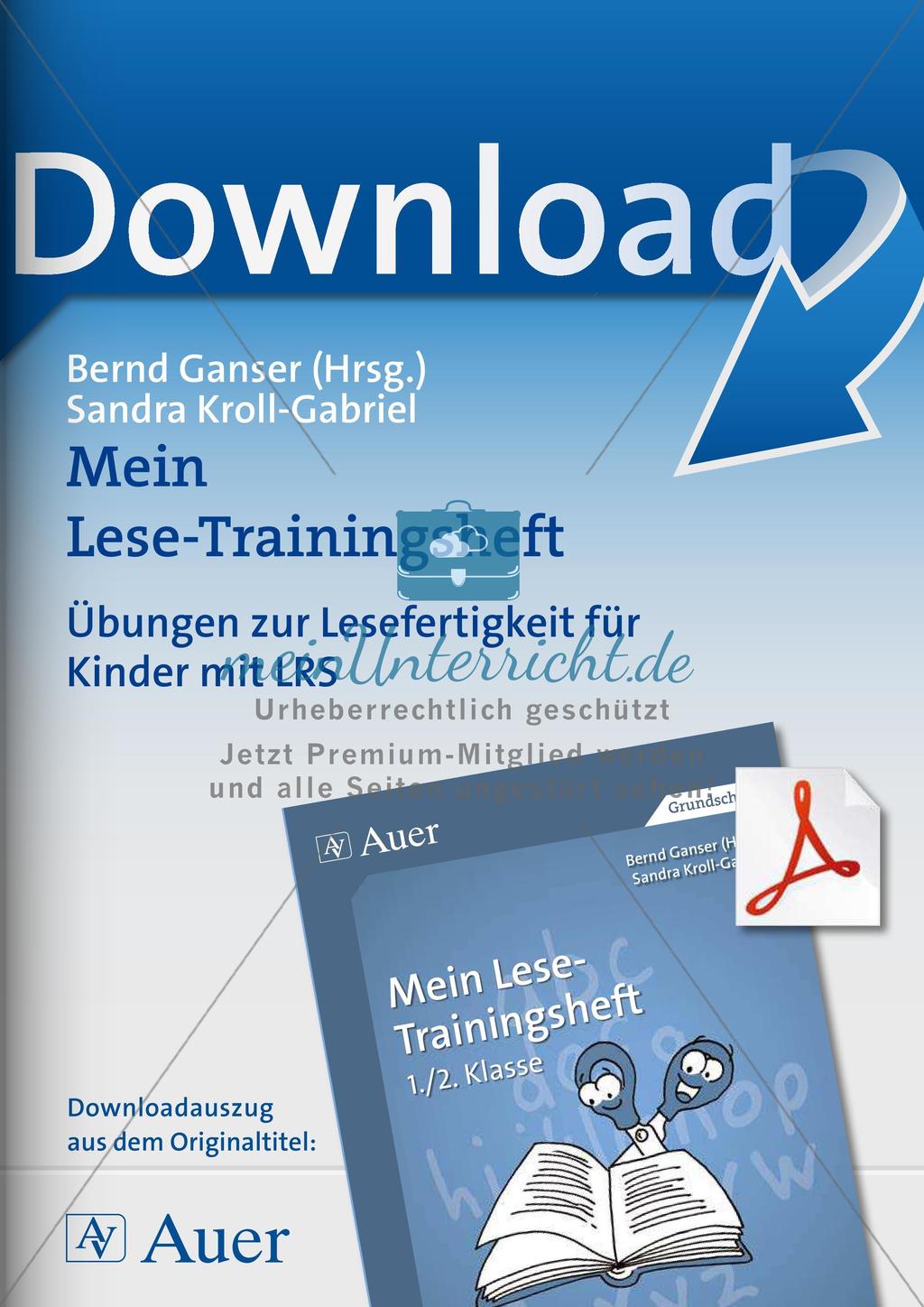 Übungen zur Lesefertigkeit bei LRS Preview 1