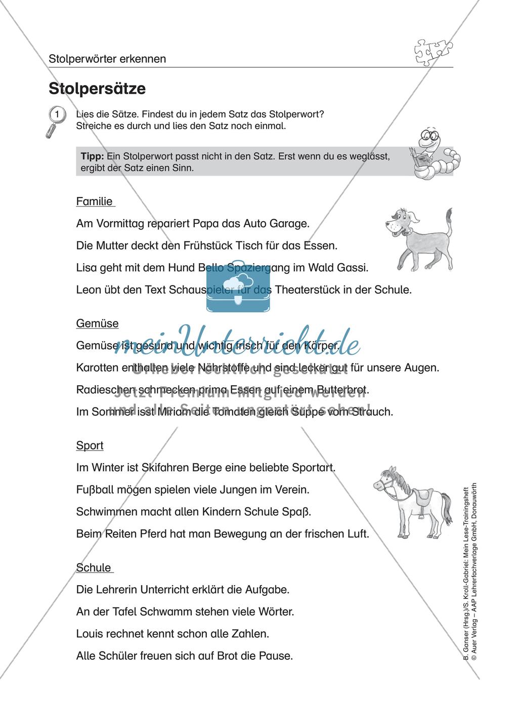 Übungen zur Sinnentnahme bei LRS Preview 12