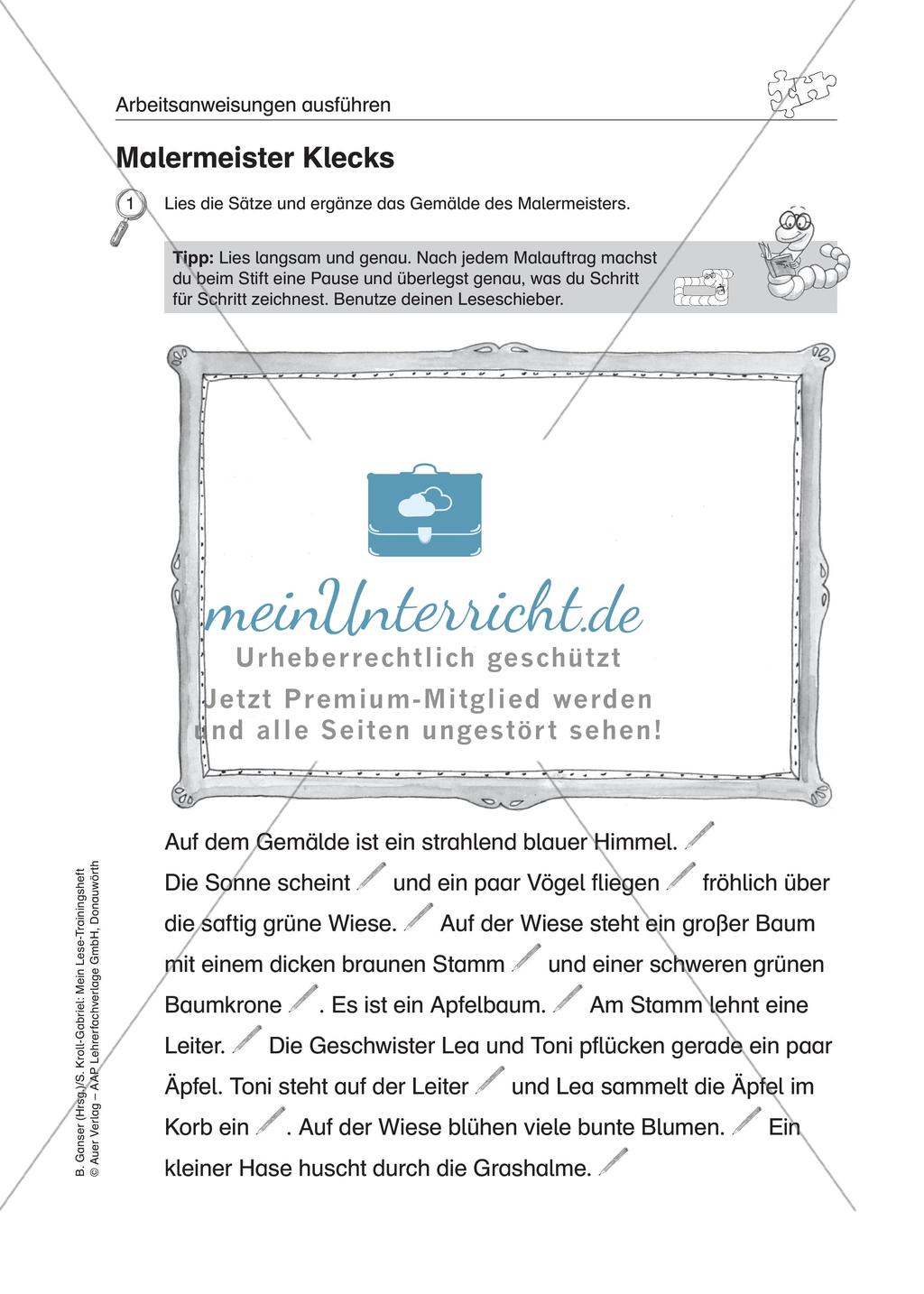 Übungen zur Sinnentnahme bei LRS Preview 19